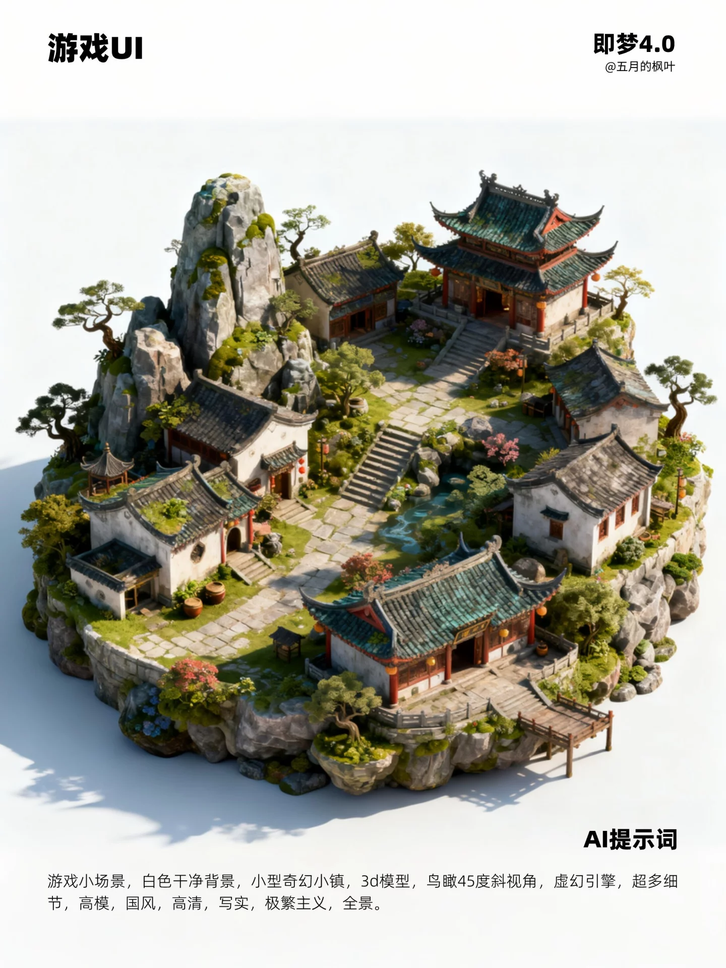 10分钟搞定！AI生成电影级3D游戏小场景，附提示词！