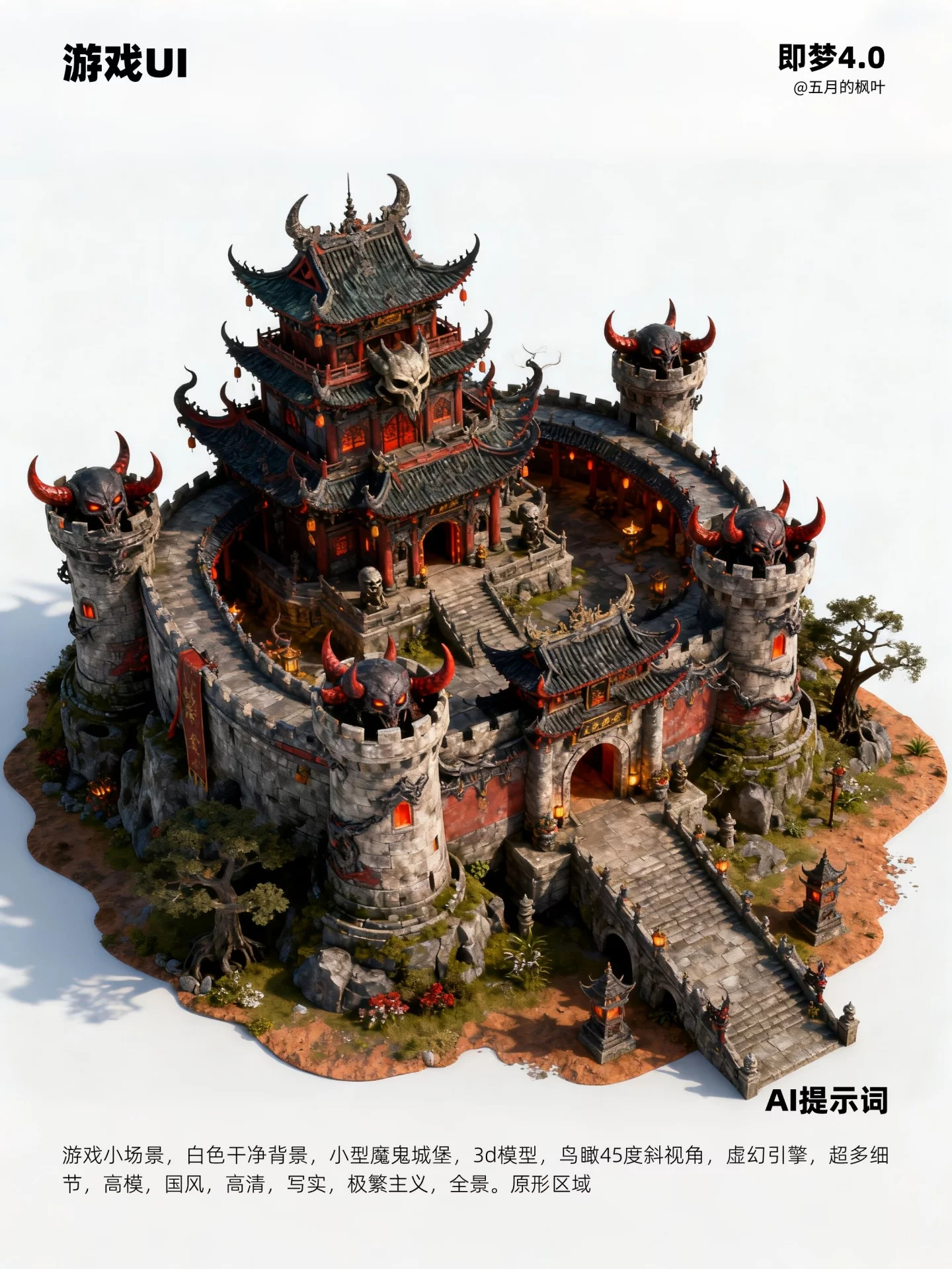 10分钟搞定！AI生成电影级3D游戏小场景，附提示词！