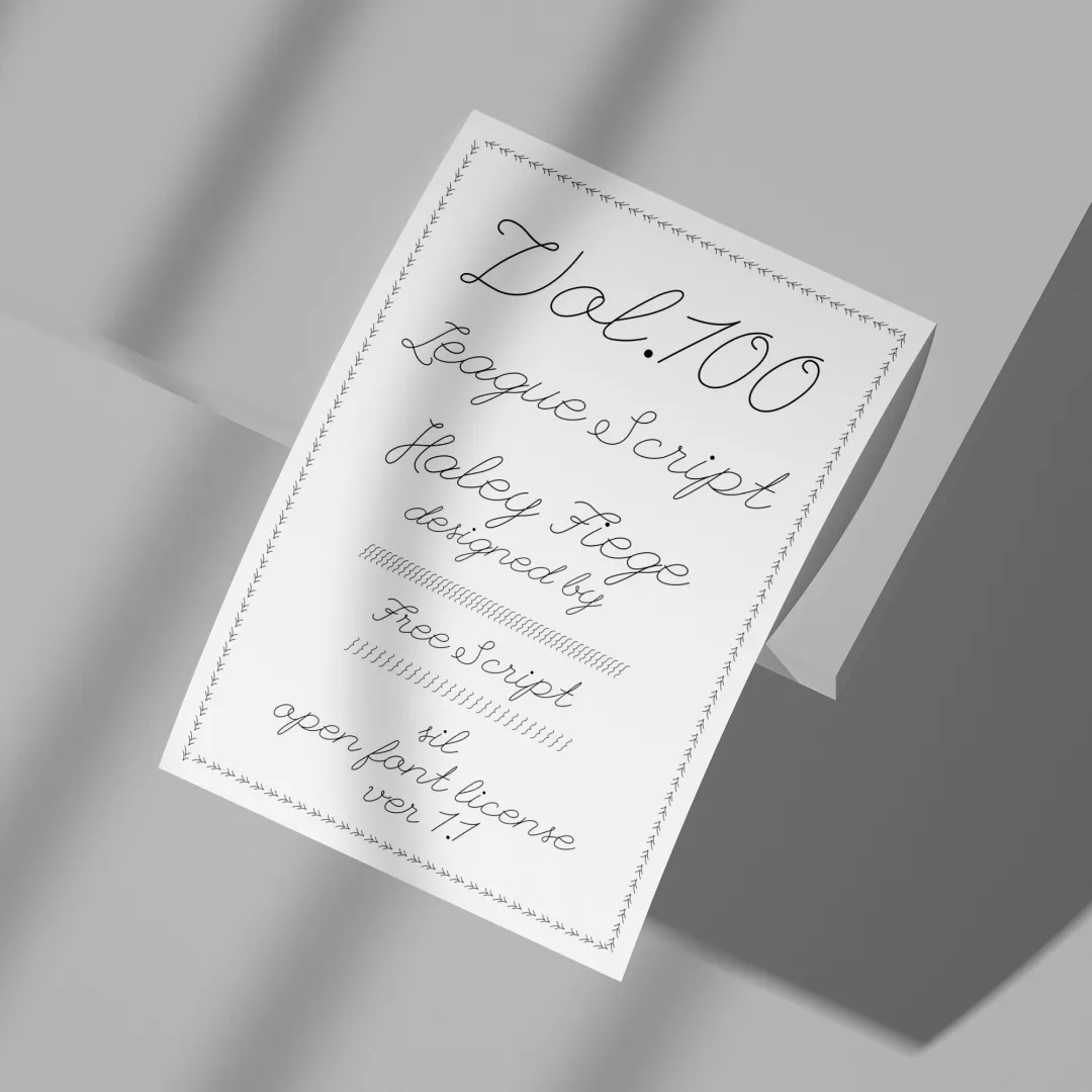 想找手写风格的字体?试试这款免费的League Script