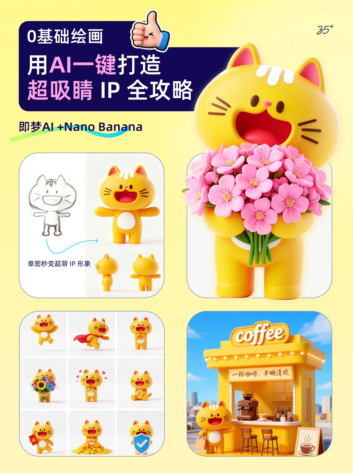 0基础Nano Banana教程!不会画画也能制作超萌商用IP