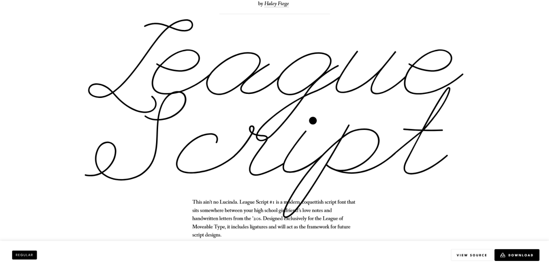 想找手写风格的字体?试试这款免费的League Script