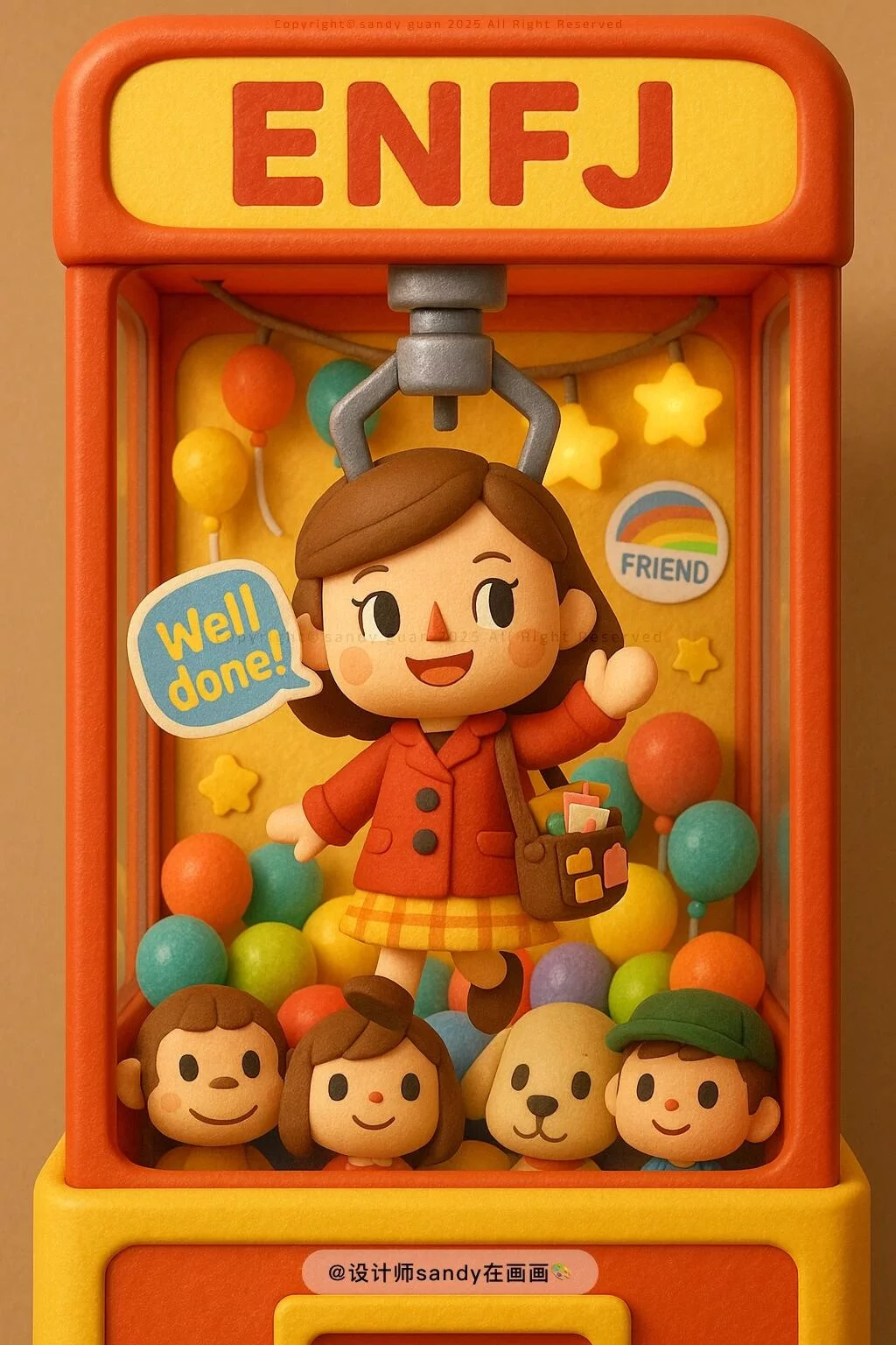 提示词模板速存!9款GPT-4o动森风MBTI玩偶设计