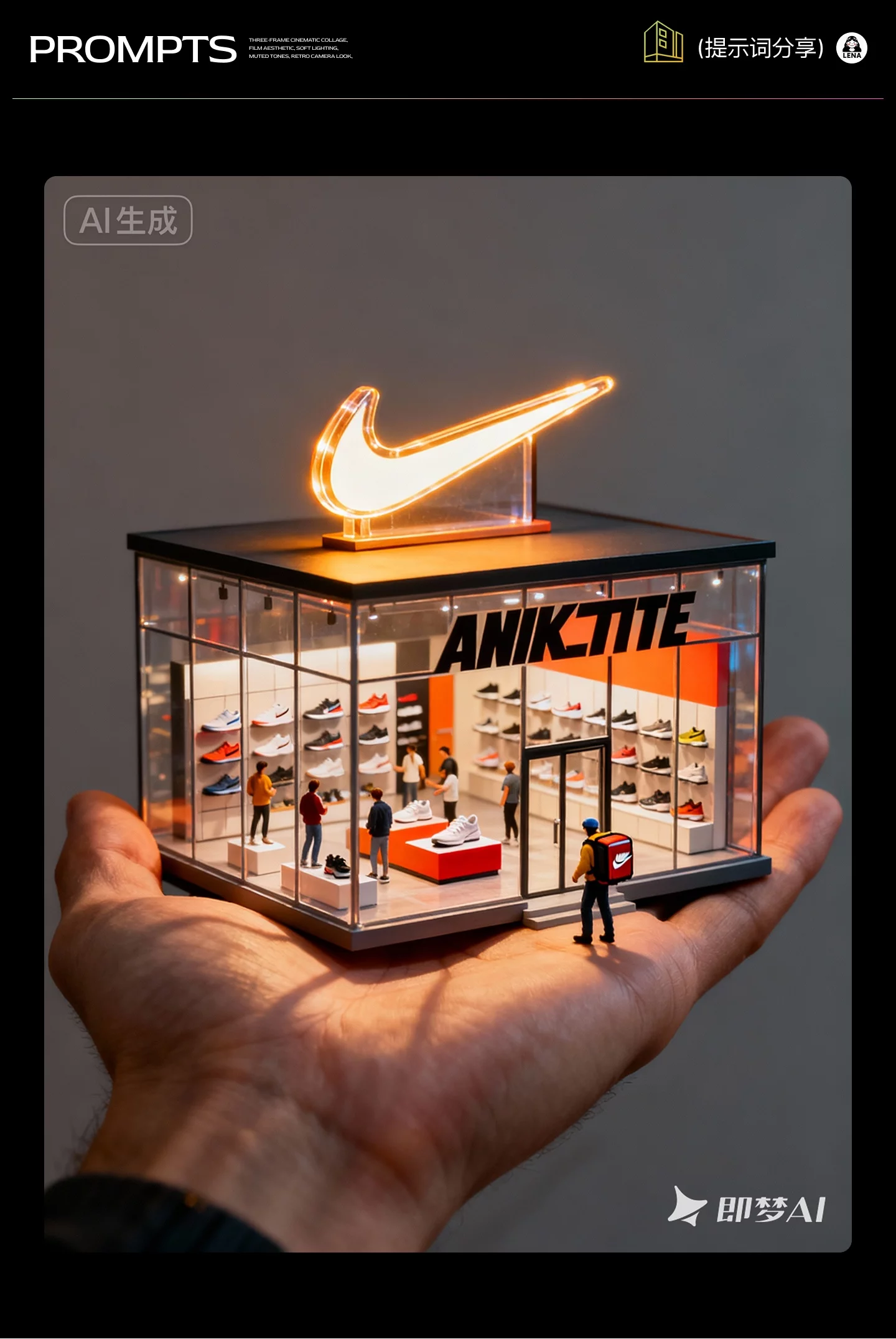 10组3D立体微型展厅设计灵感！附详细提示词