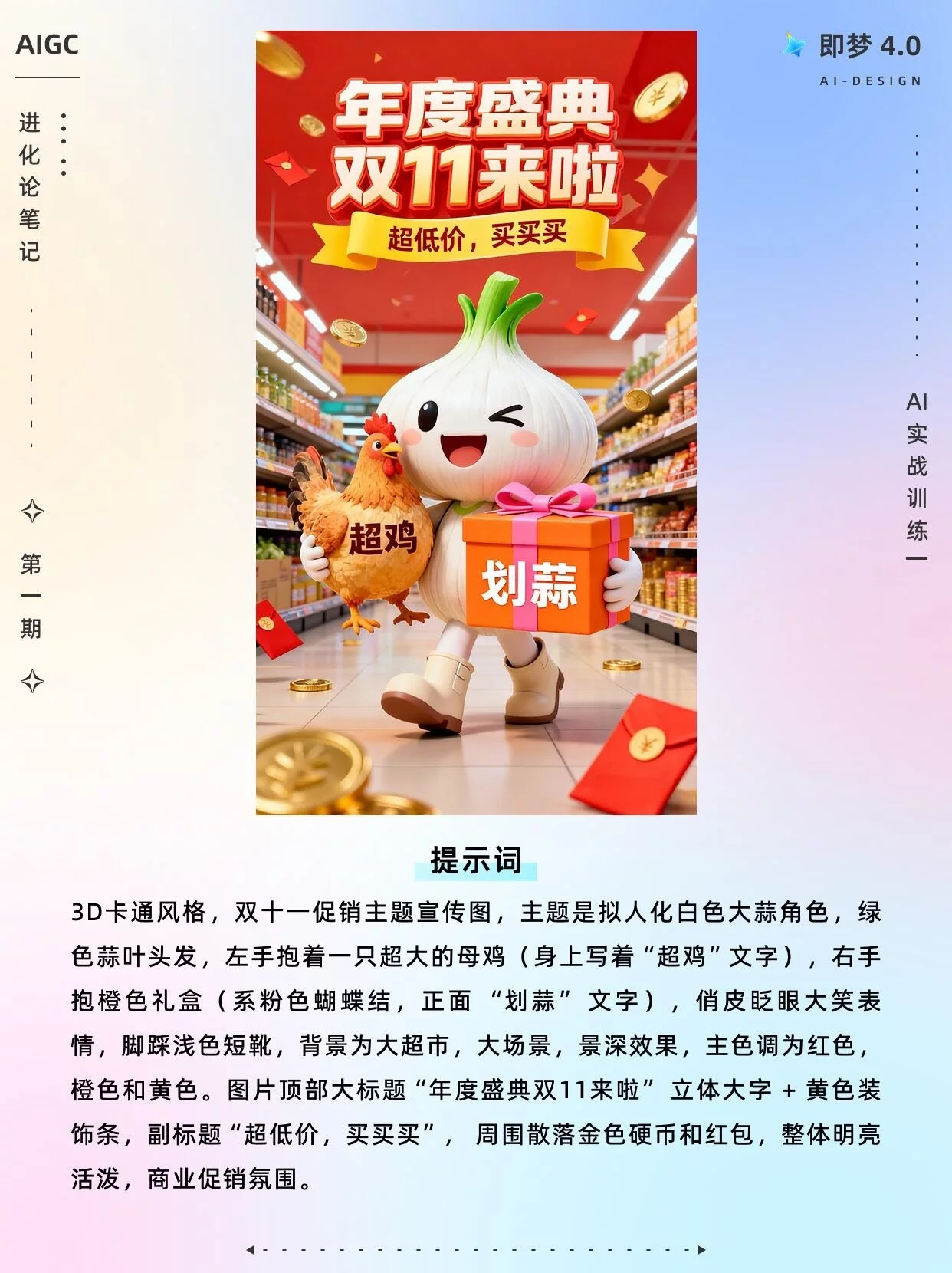 拒绝无效加班！10分钟AI狂出N种双十一海报