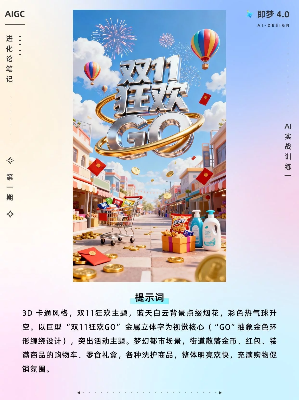 拒绝无效加班！10分钟AI狂出N种双十一海报