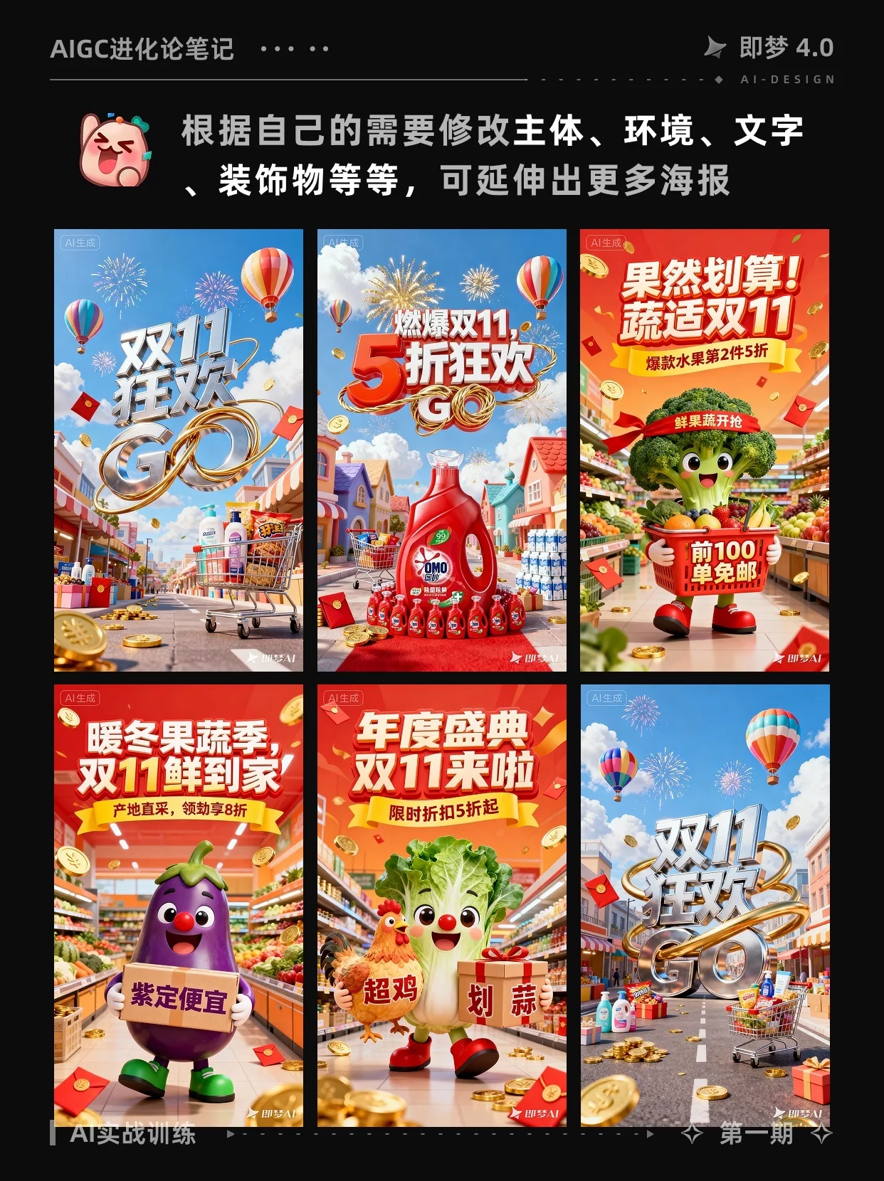 AI如何来帮助我们高效产出海报设计图片