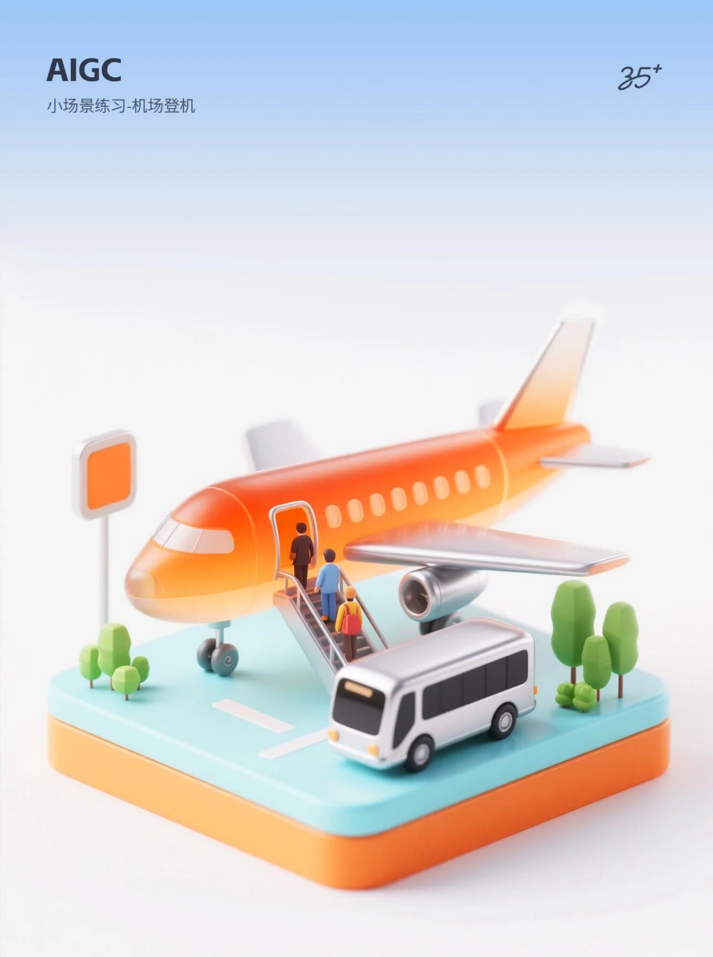 AI绘制8组B端场景小图标！附详细提示词