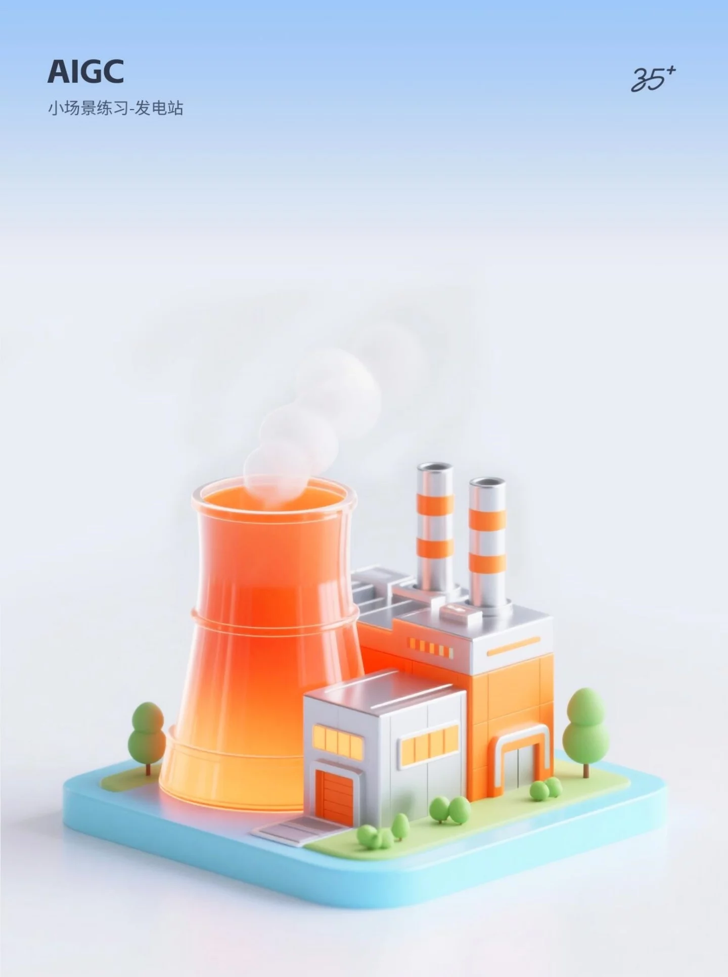 AI绘制8组B端场景小图标！附详细提示词