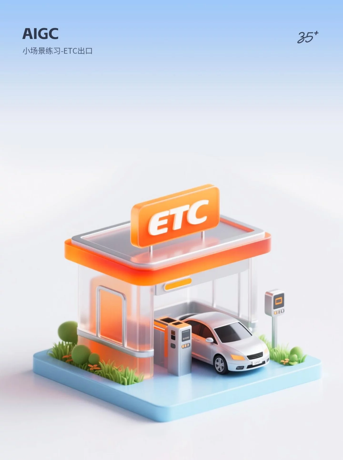 AI绘制8组B端场景小图标！附详细提示词