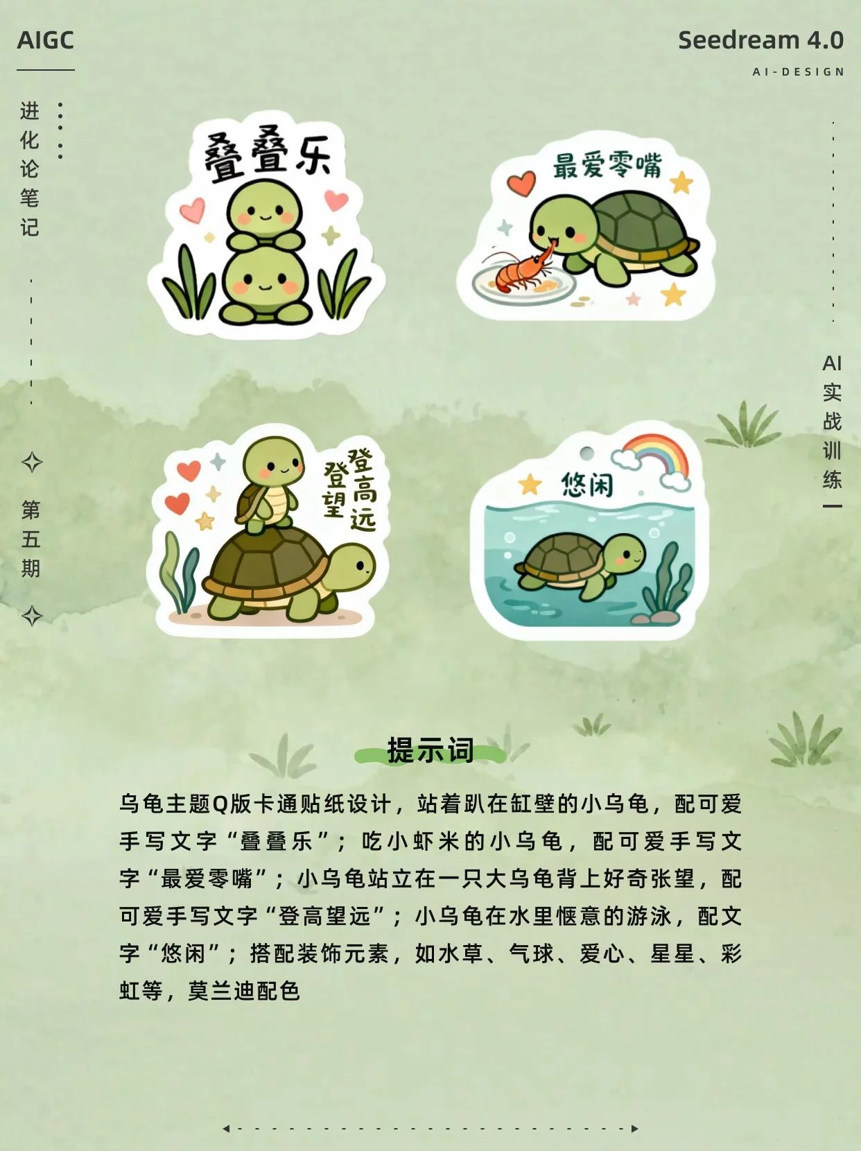 AI贴纸自由!3步搞定专属爱宠IP,100+草图随便抽!