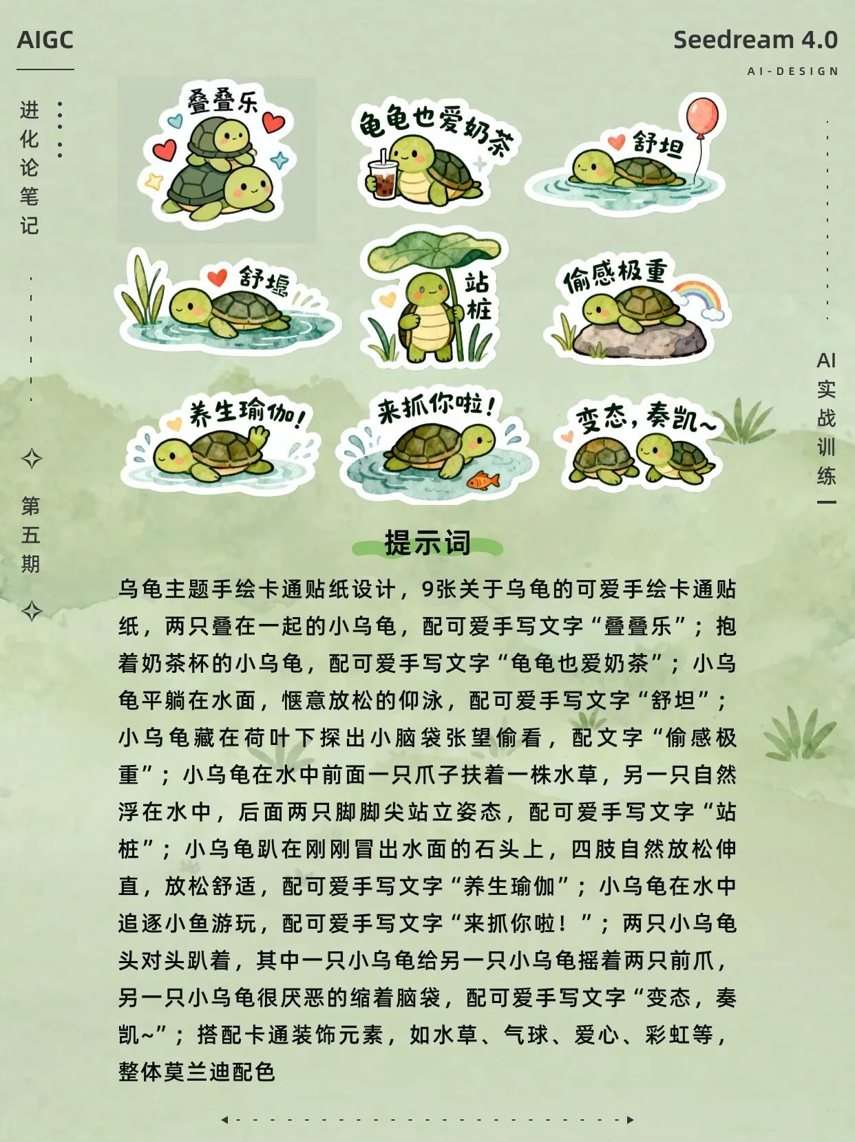 AI贴纸自由!3步搞定专属爱宠IP,100+草图随便抽!