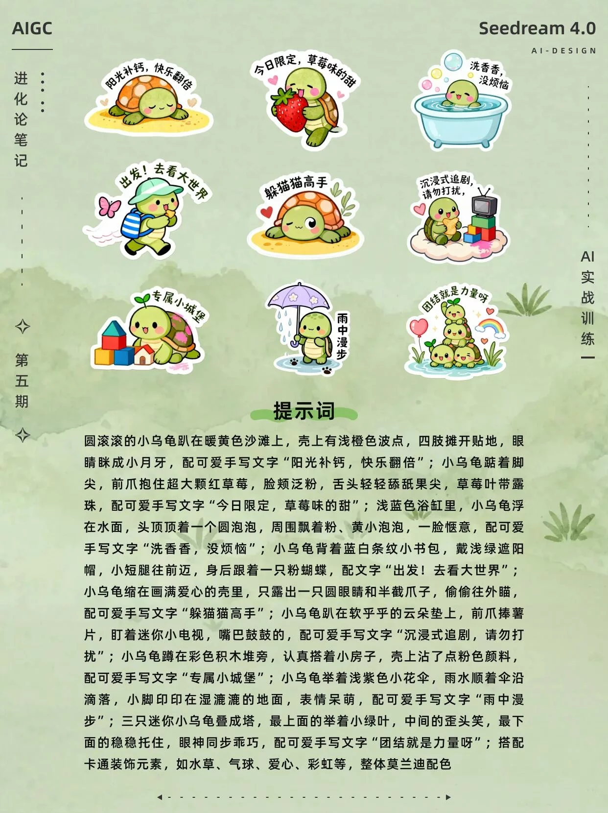 AI贴纸自由!3步搞定专属爱宠IP,100+草图随便抽!