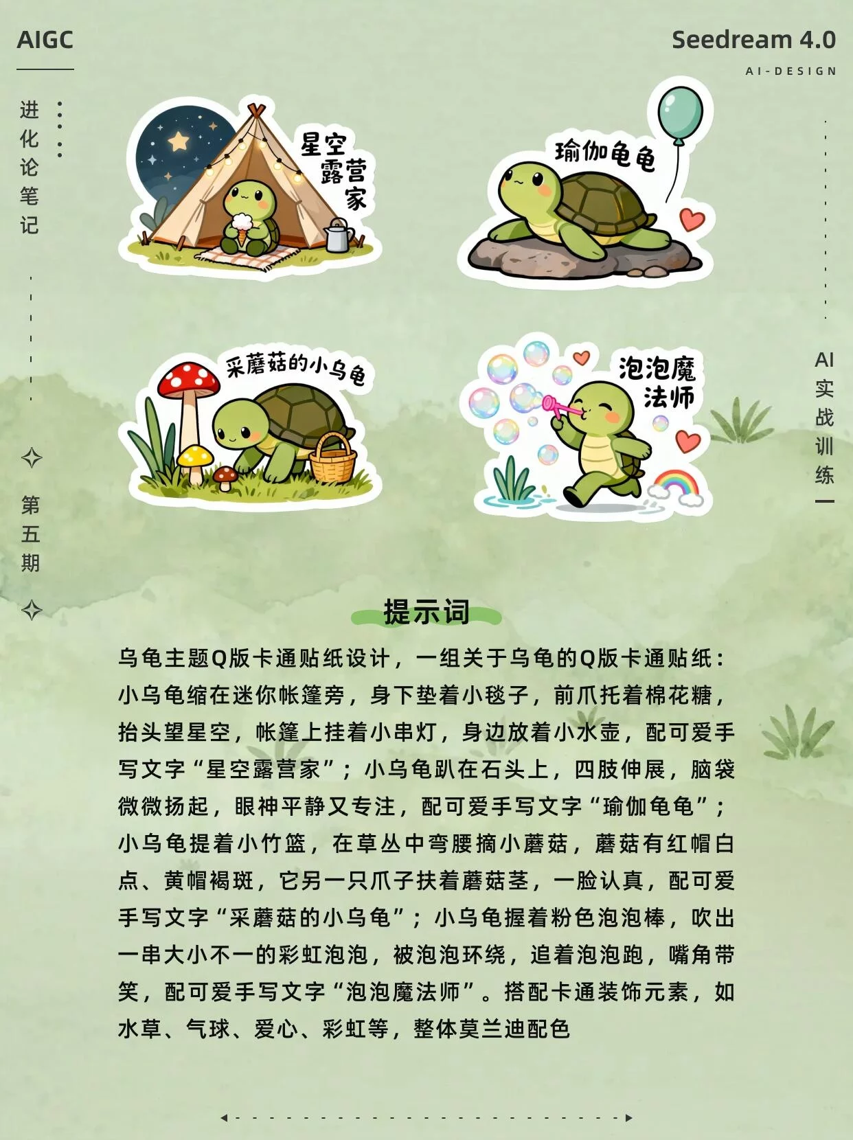 AI贴纸自由!3步搞定专属爱宠IP,100+草图随便抽!