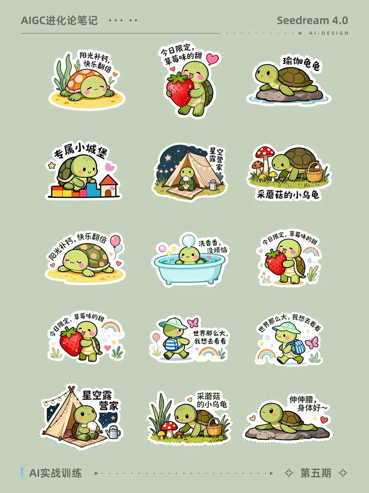 AI贴纸自由!3步搞定专属爱宠IP,100+草图随便抽!