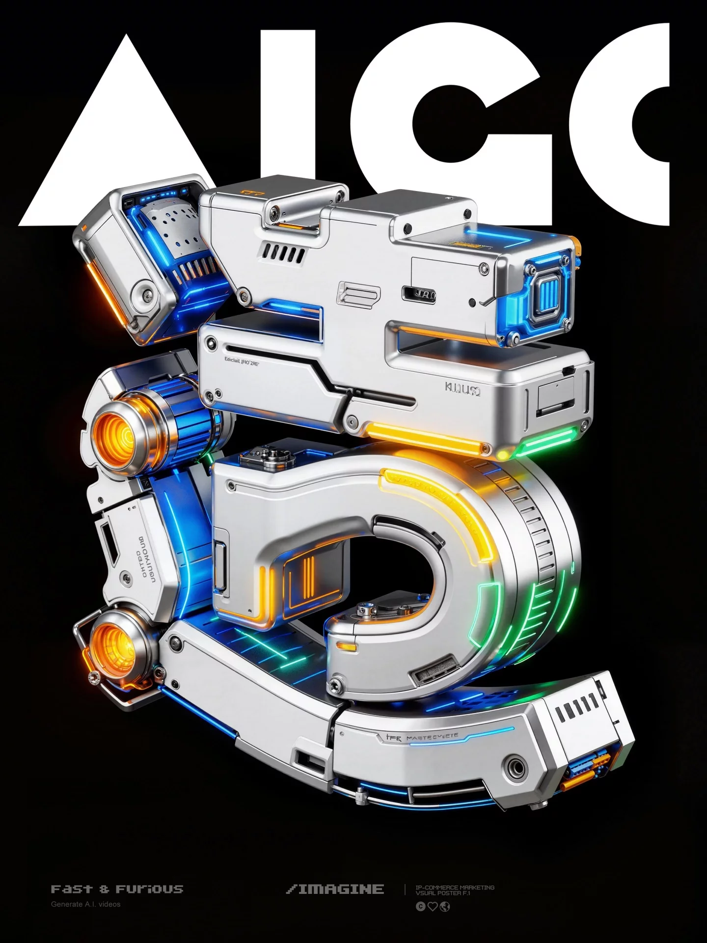 AI解锁3种机甲字体设计方法！附详细提示词