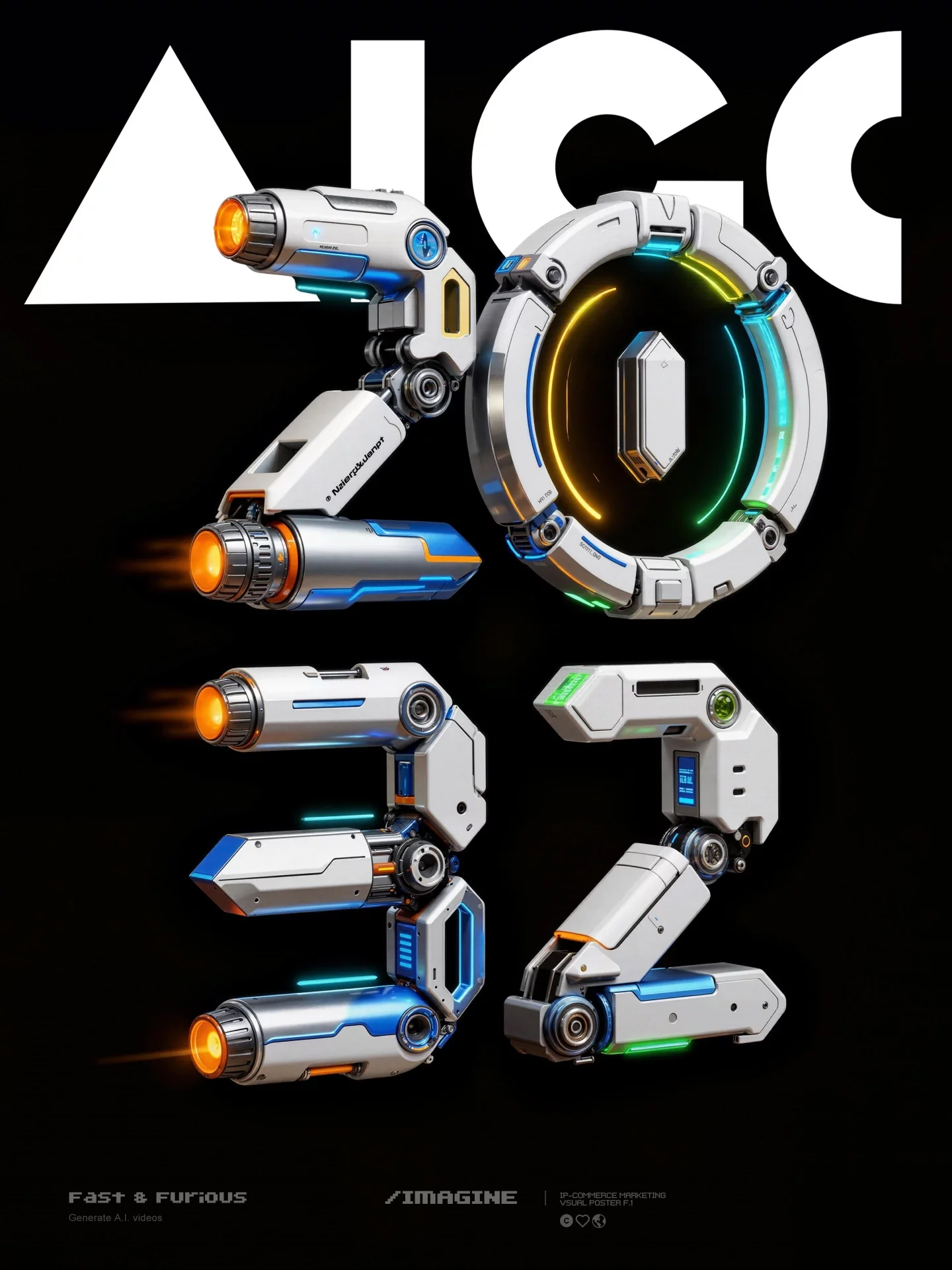 AI解锁3种机甲字体设计方法！附详细提示词