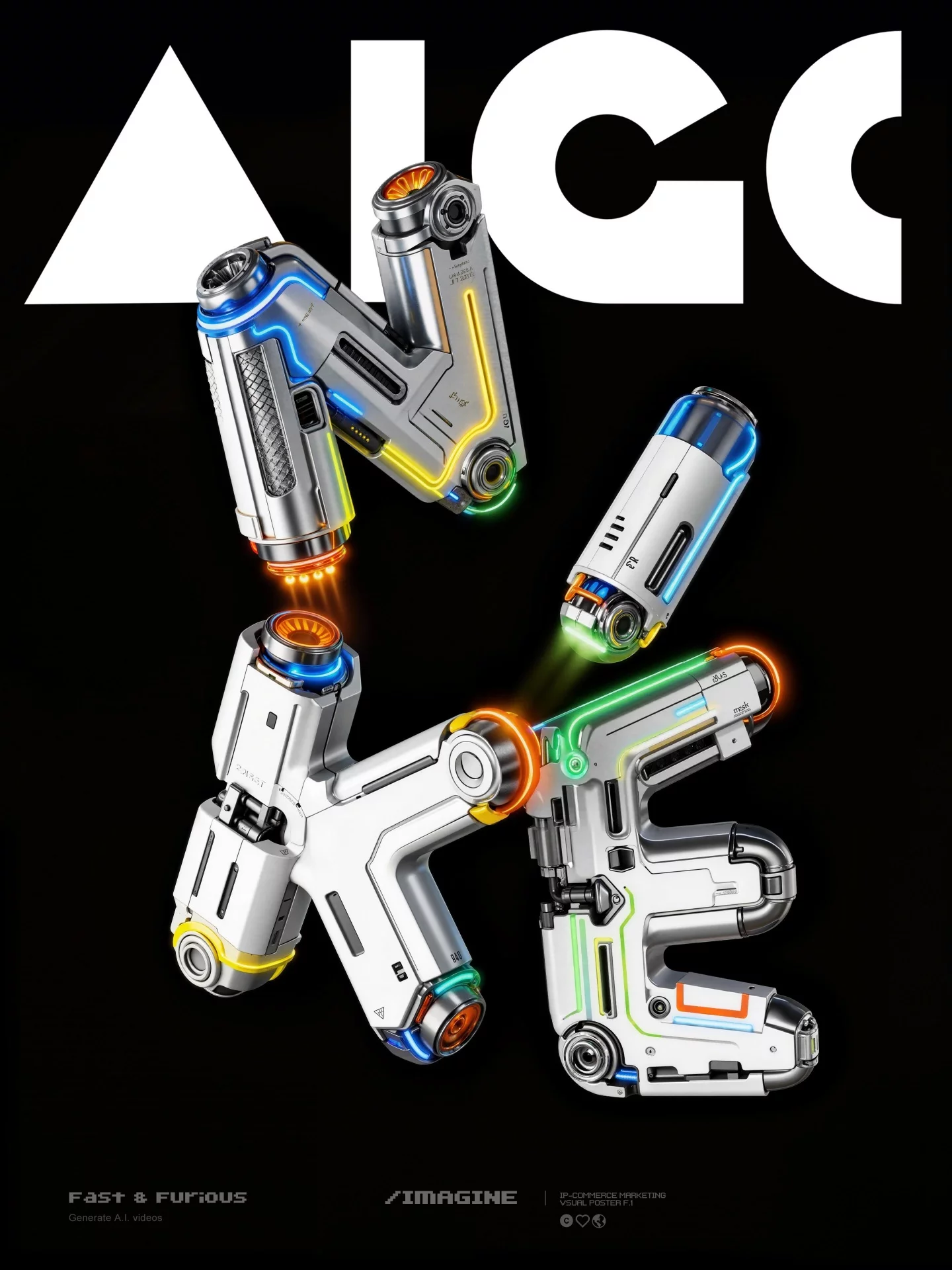 AI解锁3种机甲字体设计方法！附详细提示词