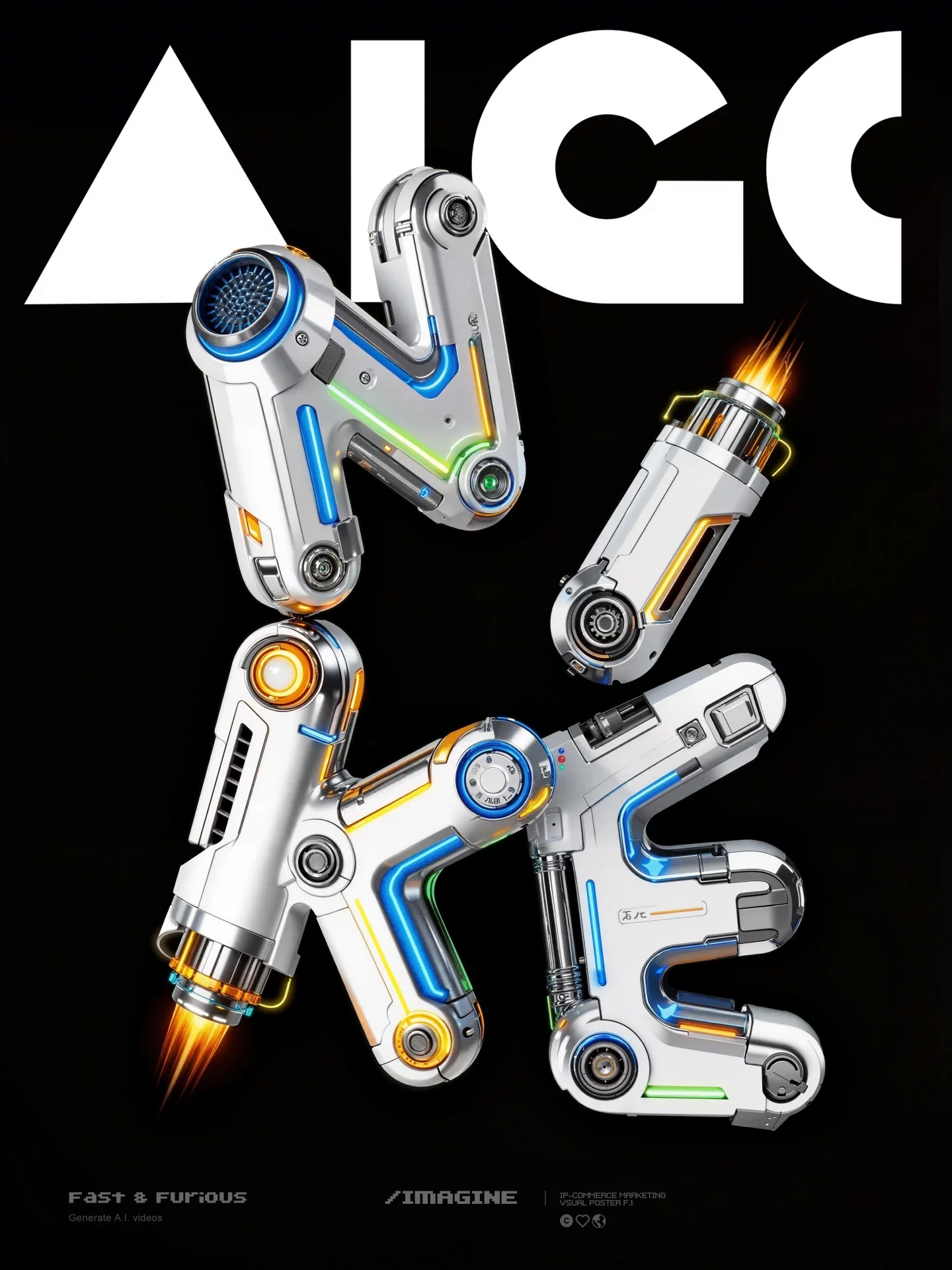 AI解锁3种机甲字体设计方法！附详细提示词