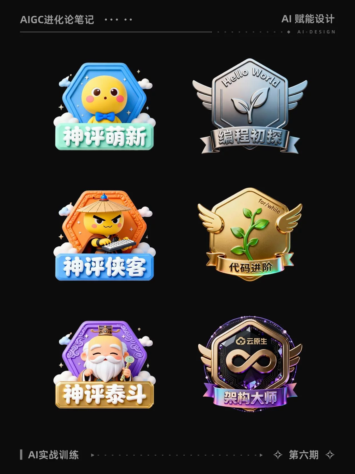 AI给我灵感！解锁勋章设计的1001种可能，附提示词！