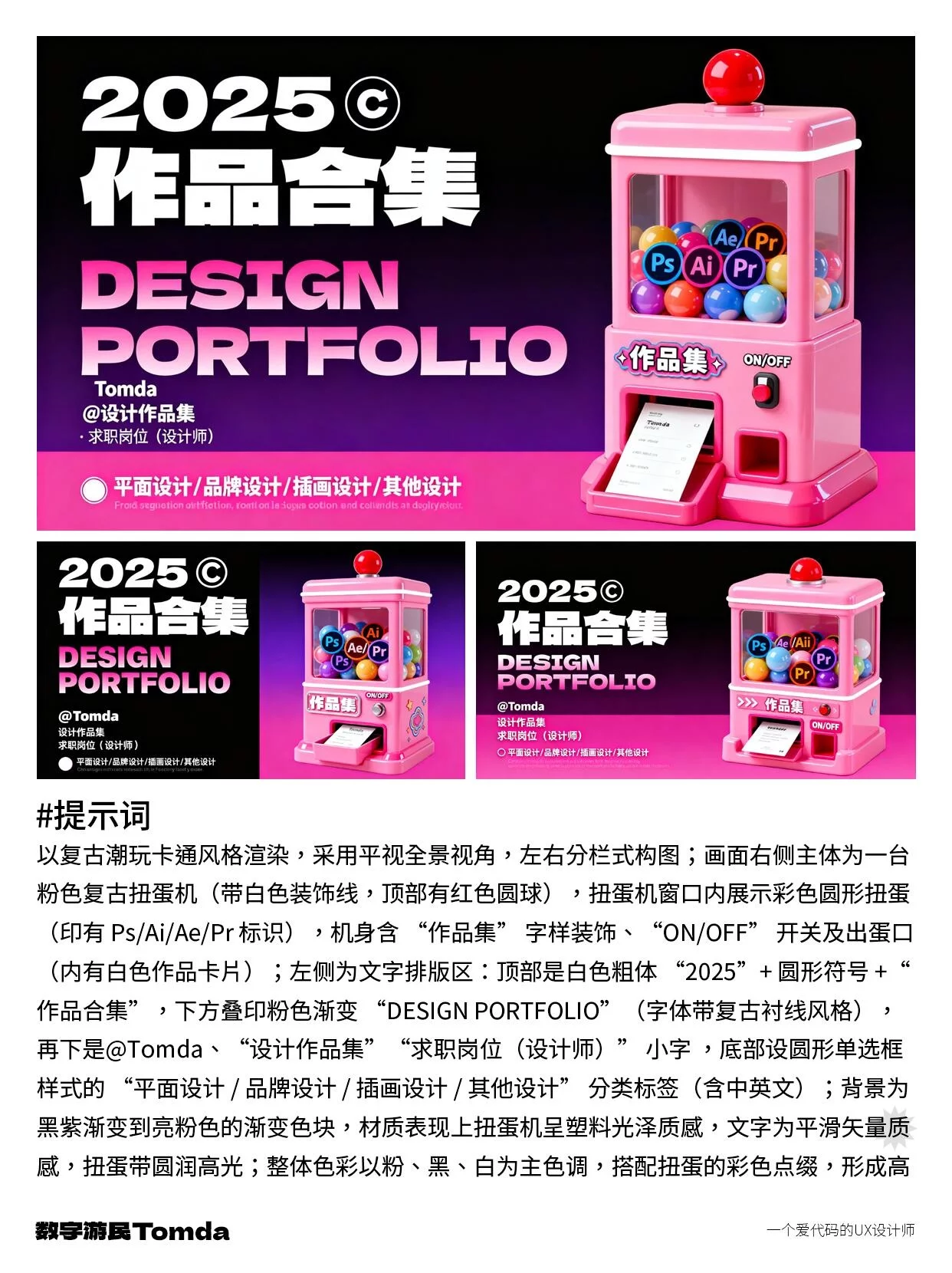 3分钟出大片!5步搞定作品集封面小字渲染