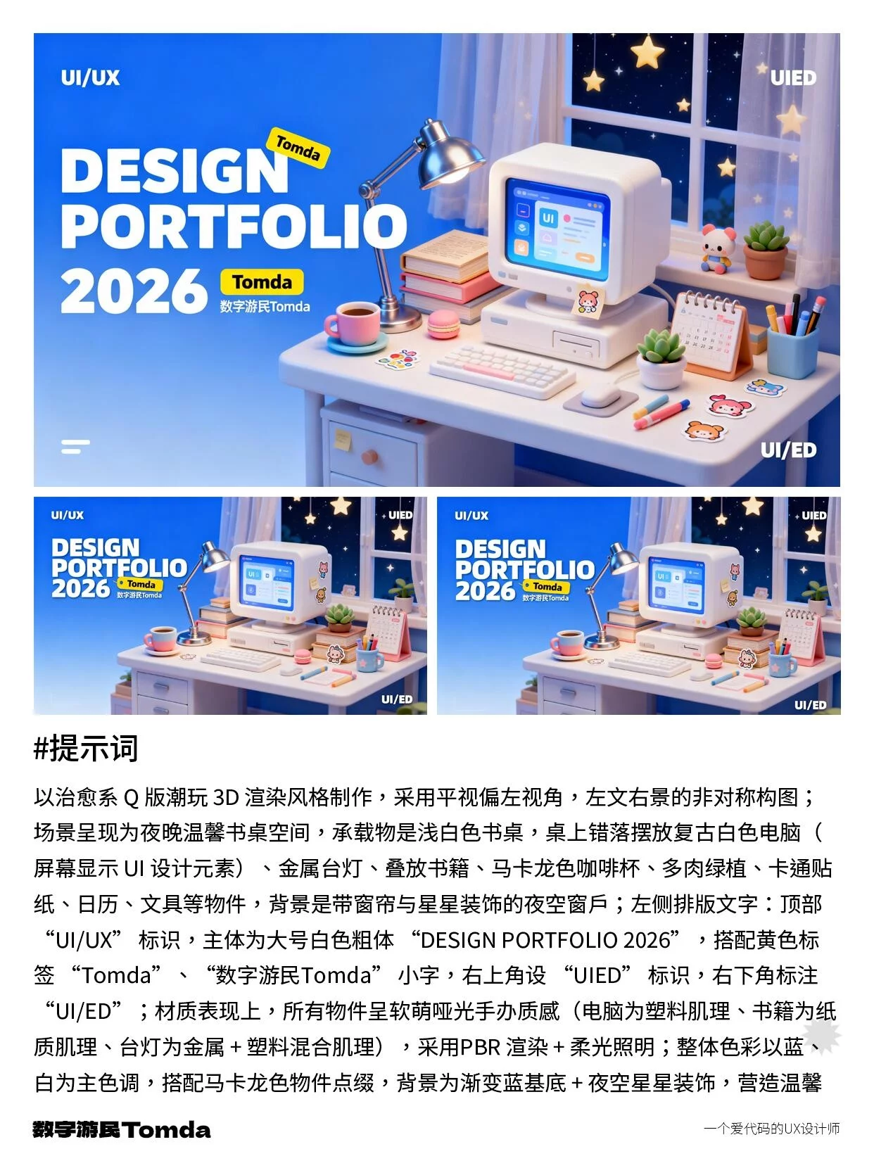 3分钟出大片!5步搞定作品集封面小字渲染