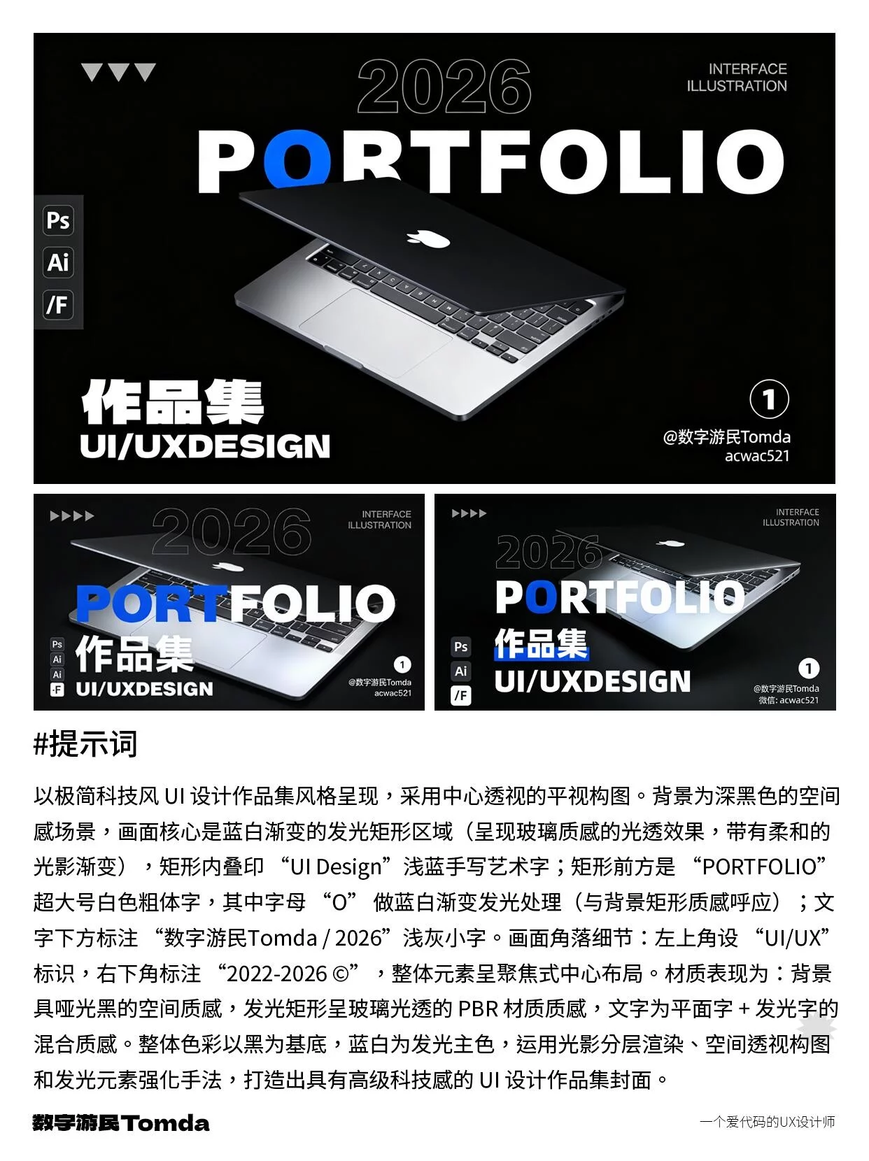 3分钟出大片!5步搞定作品集封面小字渲染