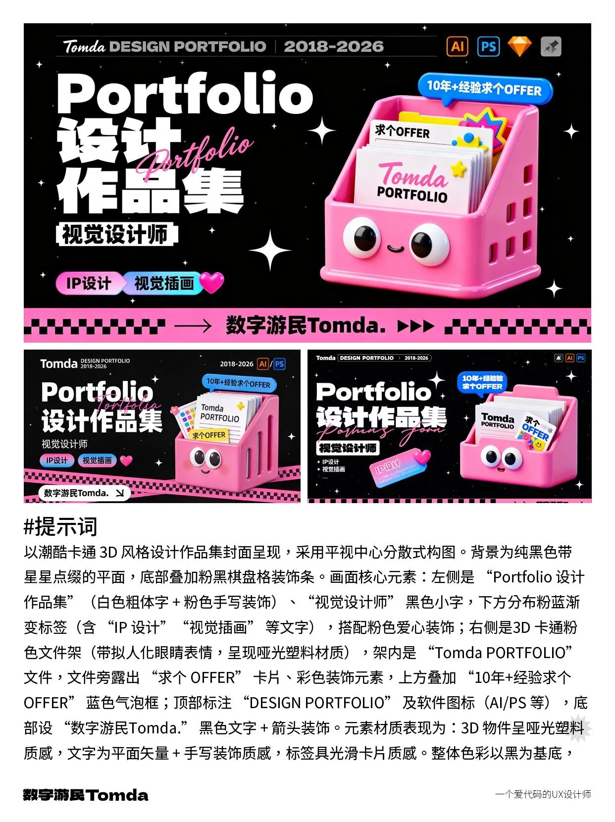 3分钟出大片!5步搞定作品集封面小字渲染