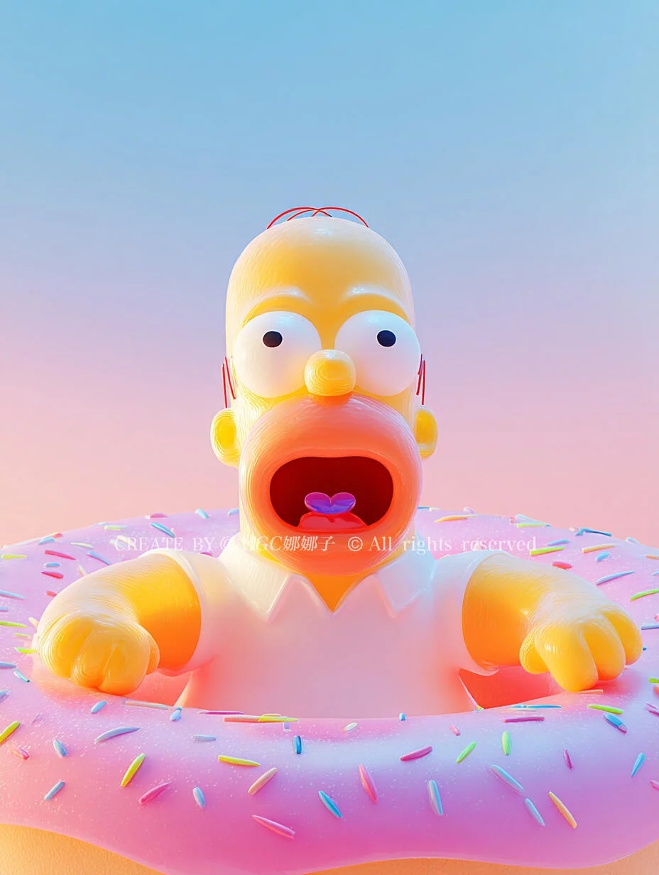 这组荧光Sref代码太强了！1分钟搞定卡通荧光感