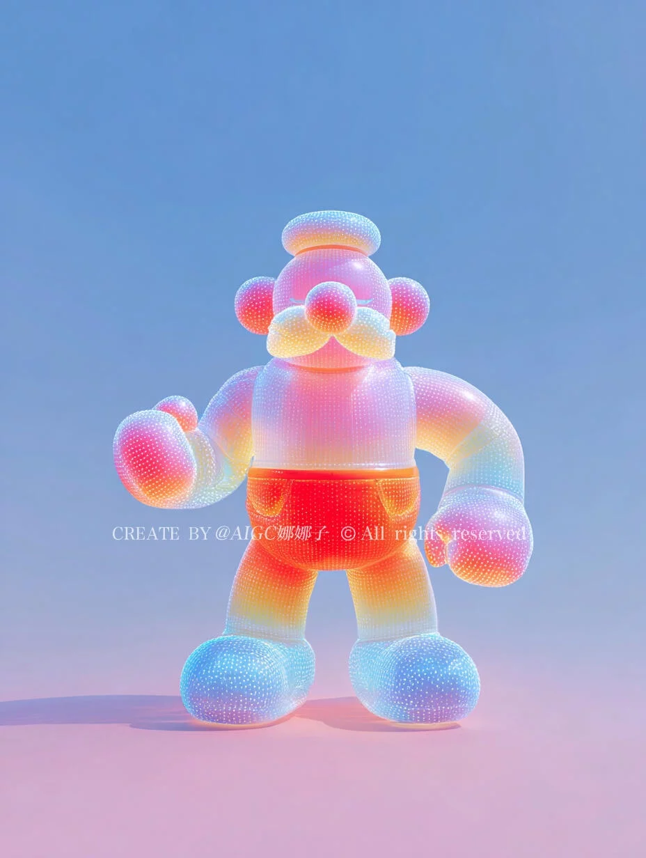 这组荧光Sref代码太强了！1分钟搞定卡通荧光感