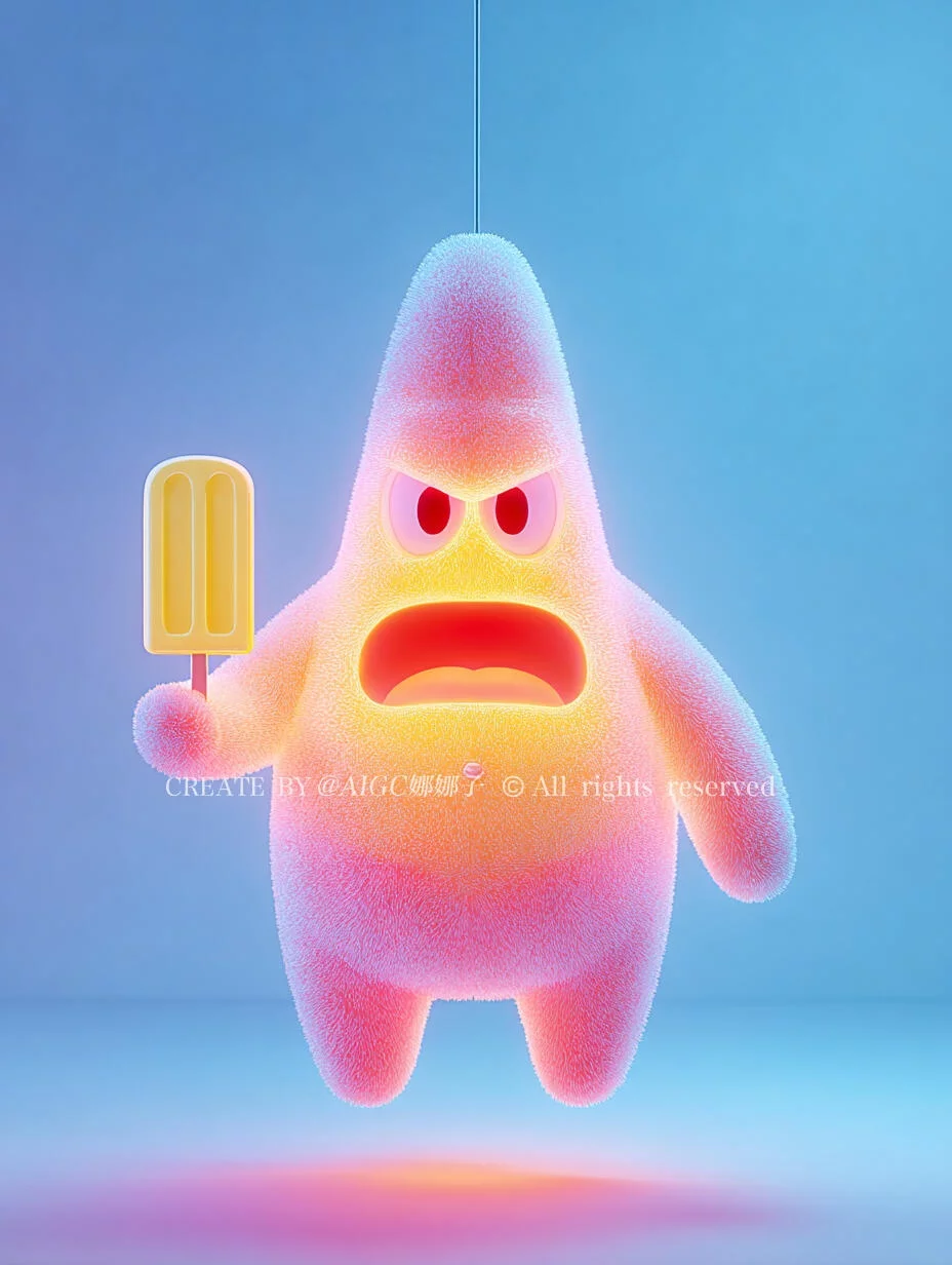 这组荧光Sref代码太强了！1分钟搞定卡通荧光感