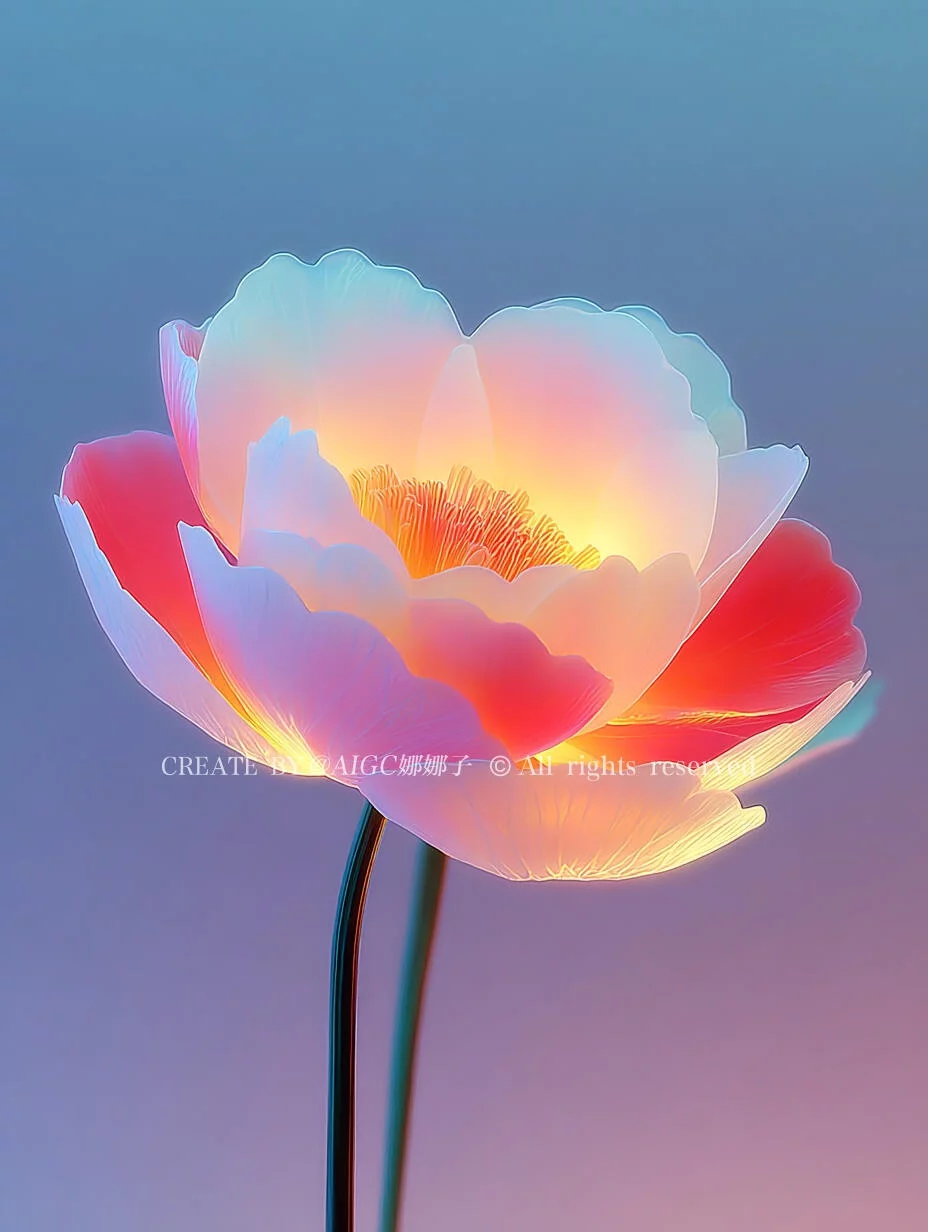 这组荧光Sref代码太强了！1分钟搞定卡通荧光感