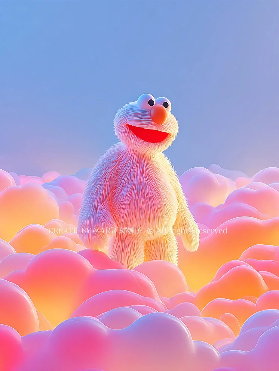 这组荧光Sref代码太强了！1分钟搞定卡通荧光感