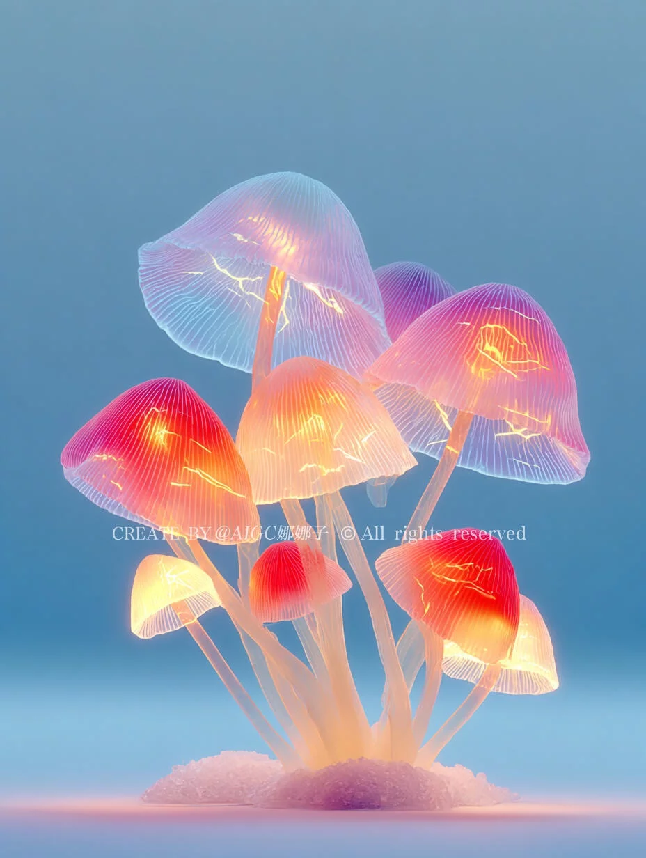 这组荧光Sref代码太强了！1分钟搞定卡通荧光感