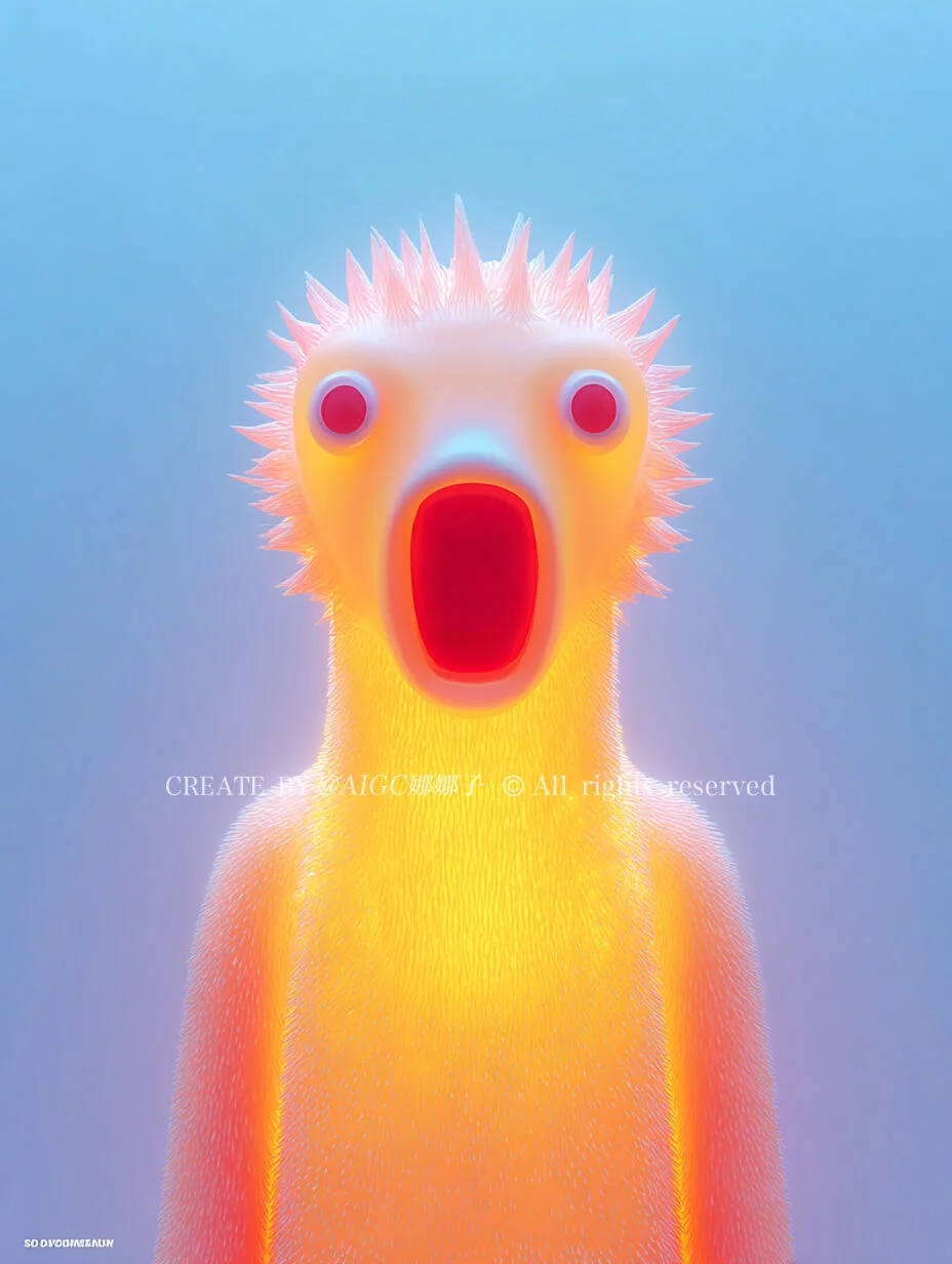 这组荧光Sref代码太强了！1分钟搞定卡通荧光感