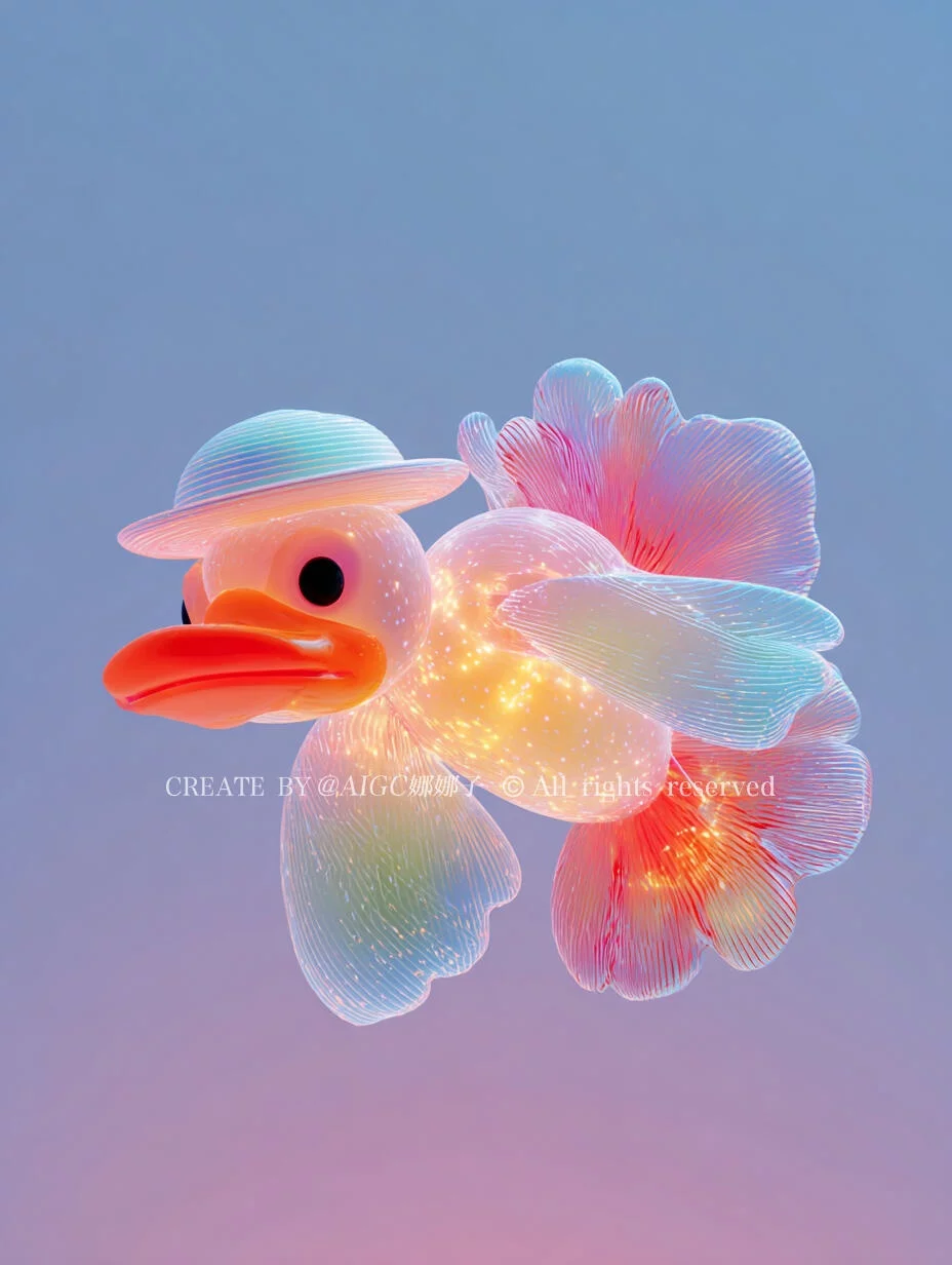 这组荧光Sref代码太强了！1分钟搞定卡通荧光感