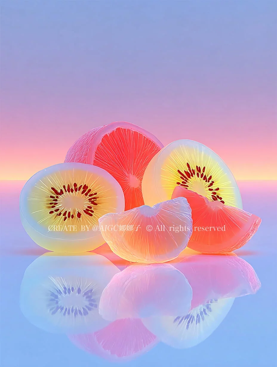 这组荧光Sref代码太强了！1分钟搞定卡通荧光感