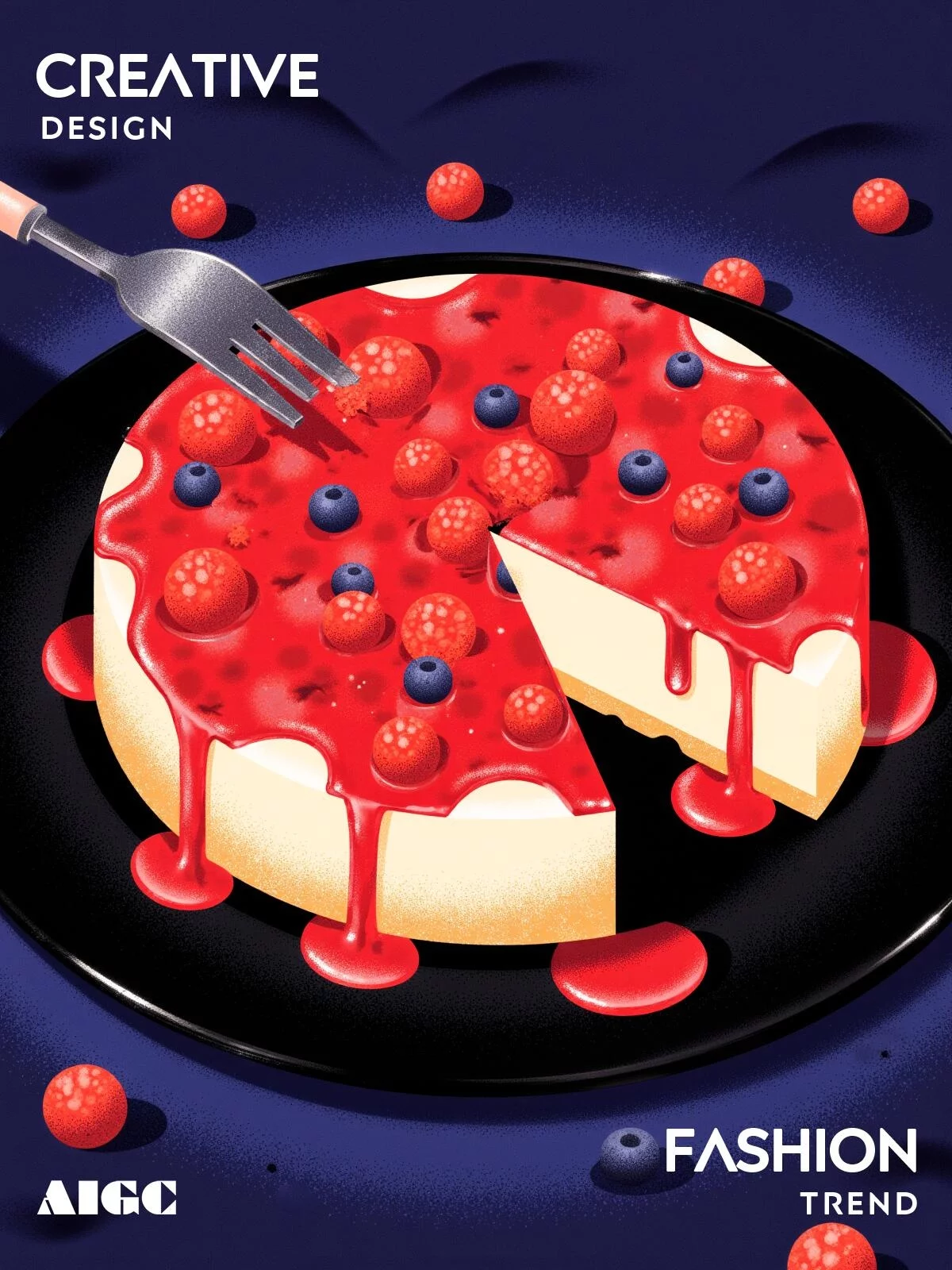 拯救不高级！3步教你用AI打造高级感食物插画