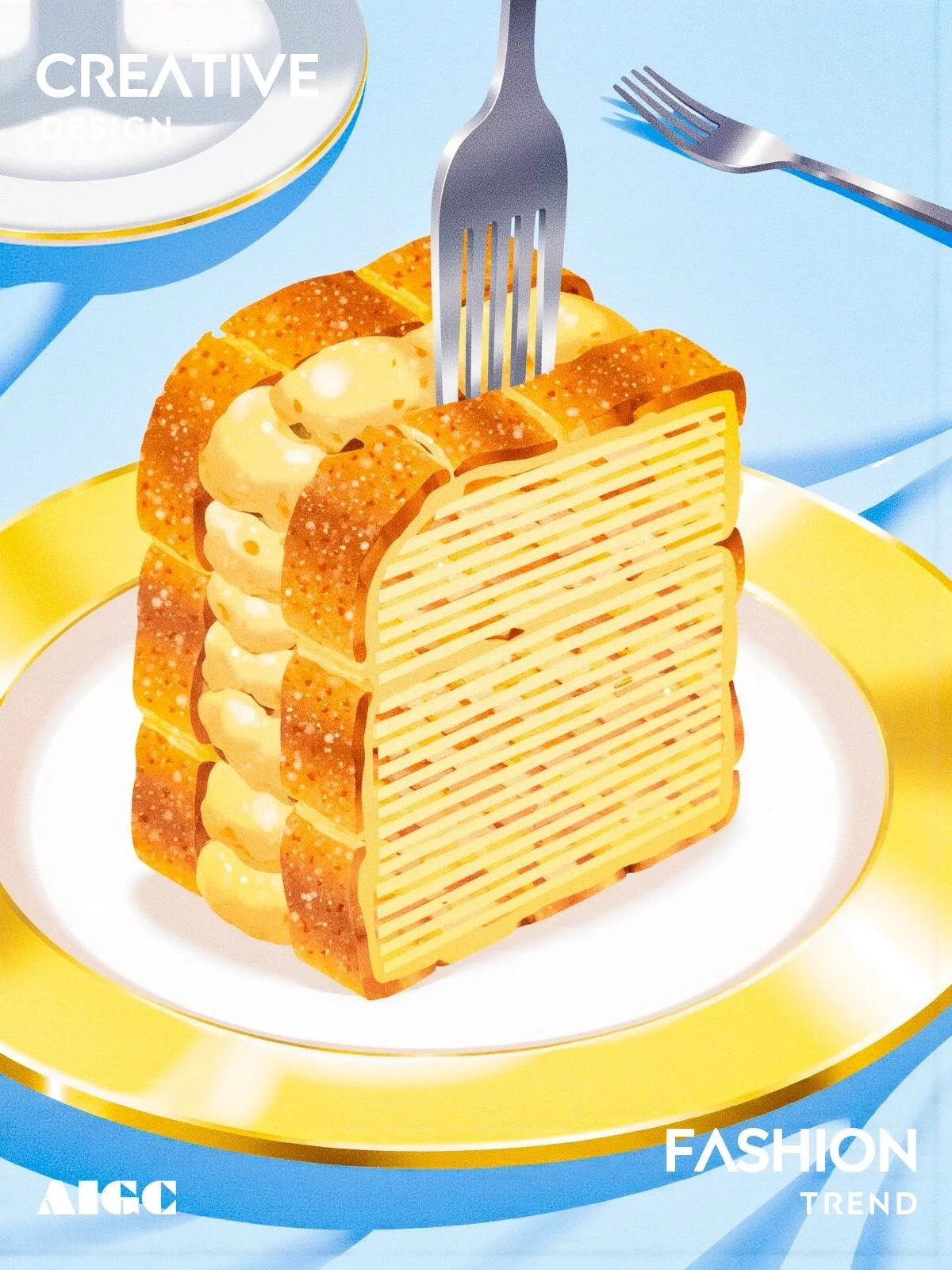 拯救不高级！3步教你用AI打造高级感食物插画