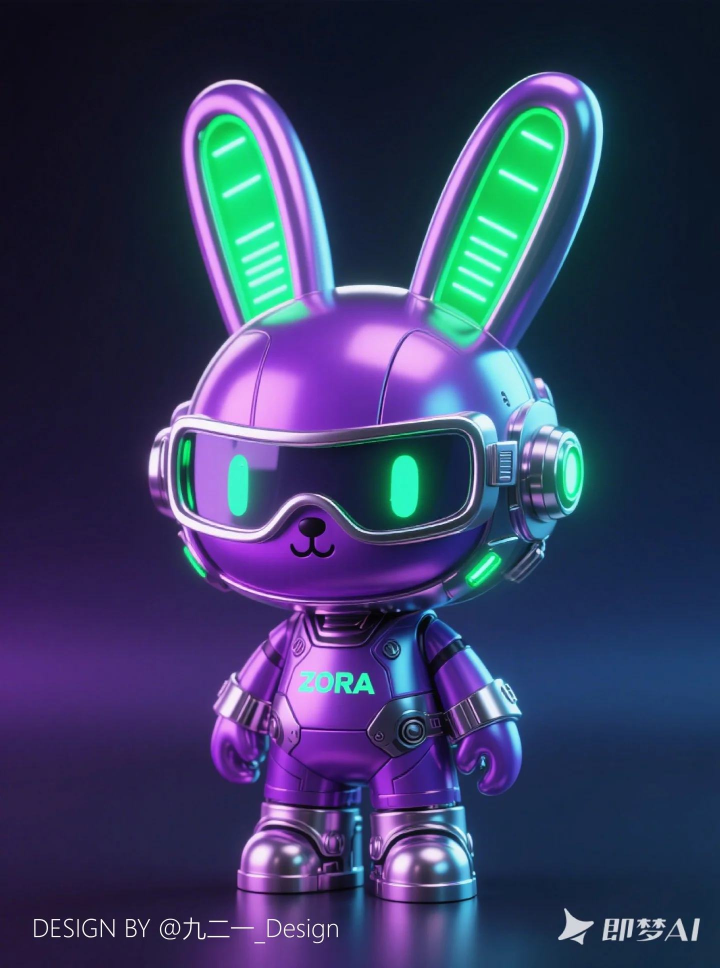 5分钟搞定！7套ZORA赛博潮玩吉祥物AI提示词