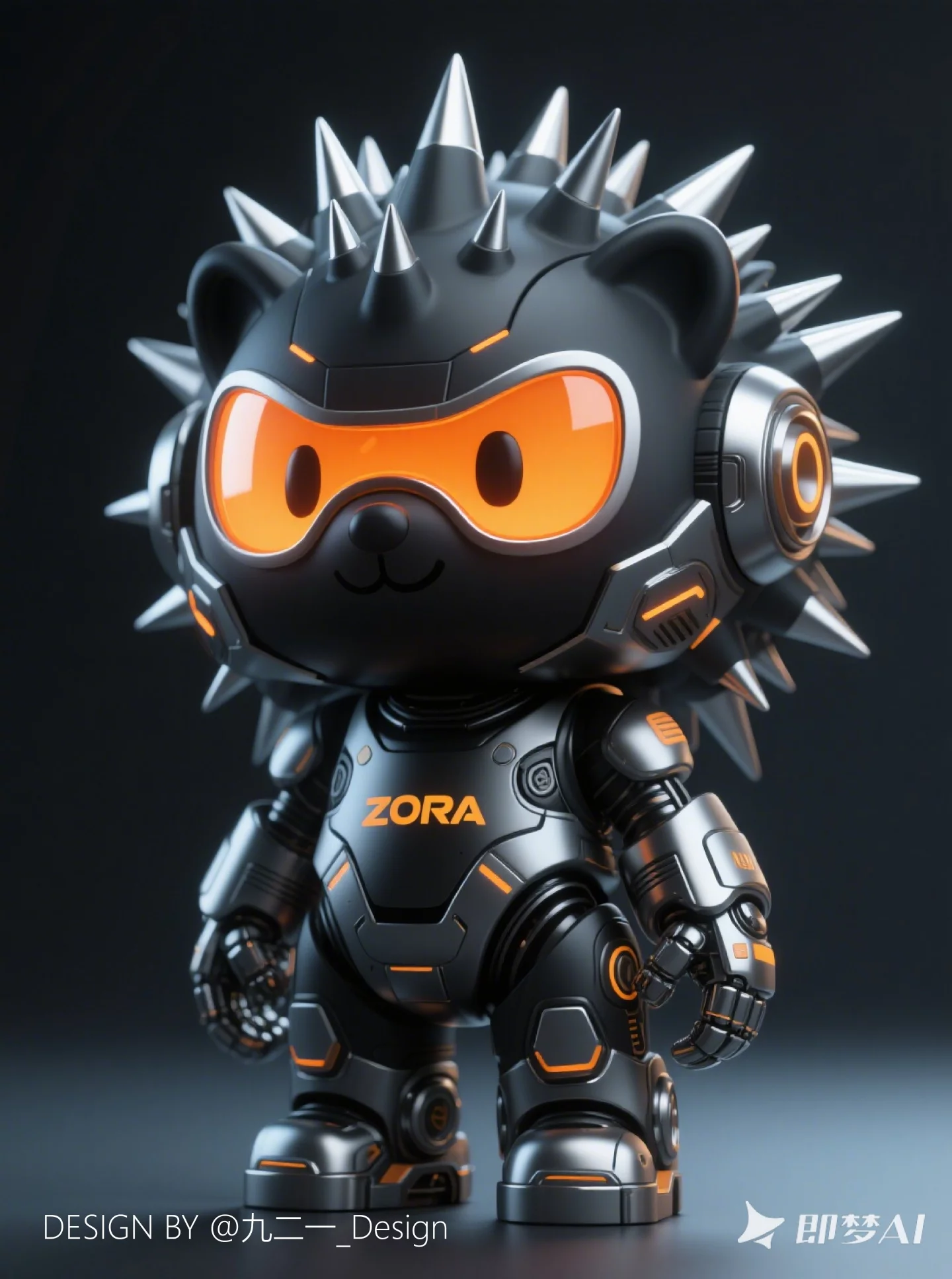 5分钟搞定！7套ZORA赛博潮玩吉祥物AI提示词