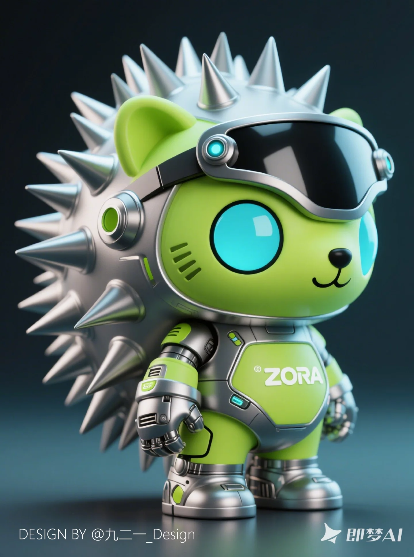 5分钟搞定！7套ZORA赛博潮玩吉祥物AI提示词
