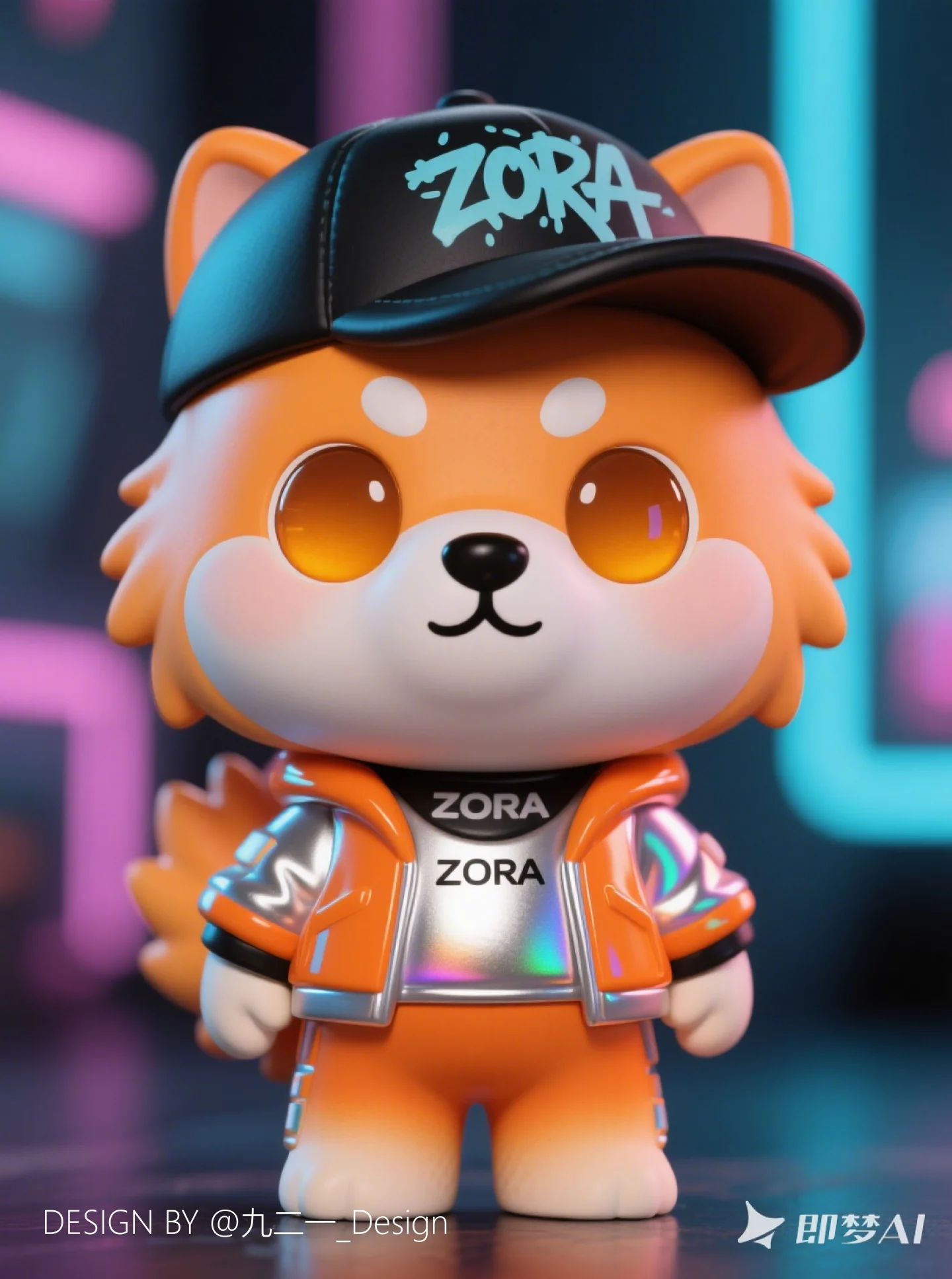 5分钟搞定！7套ZORA赛博潮玩吉祥物AI提示词