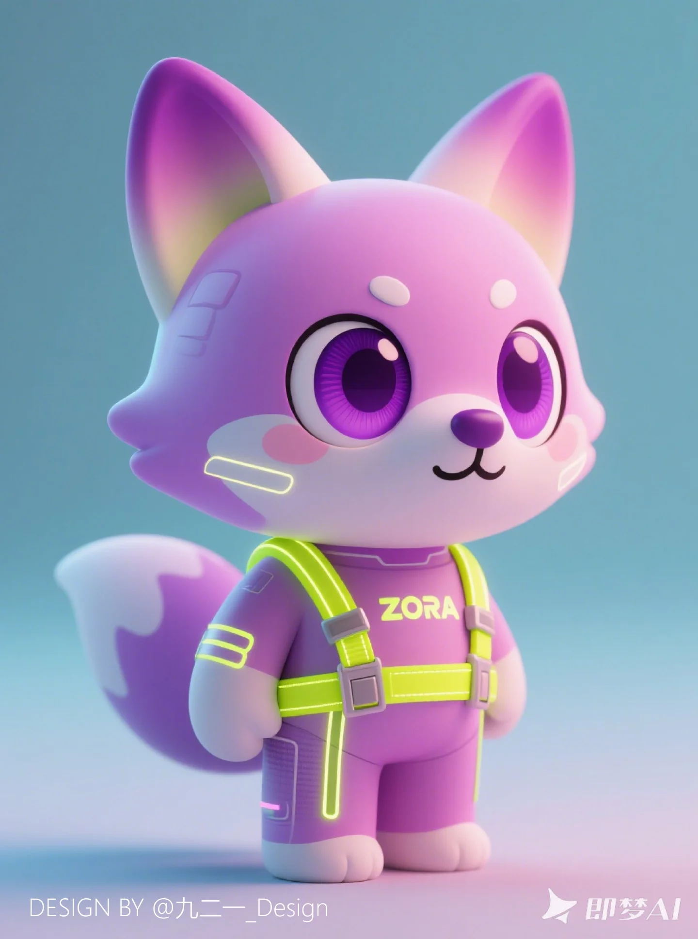 5分钟搞定！7套ZORA赛博潮玩吉祥物AI提示词
