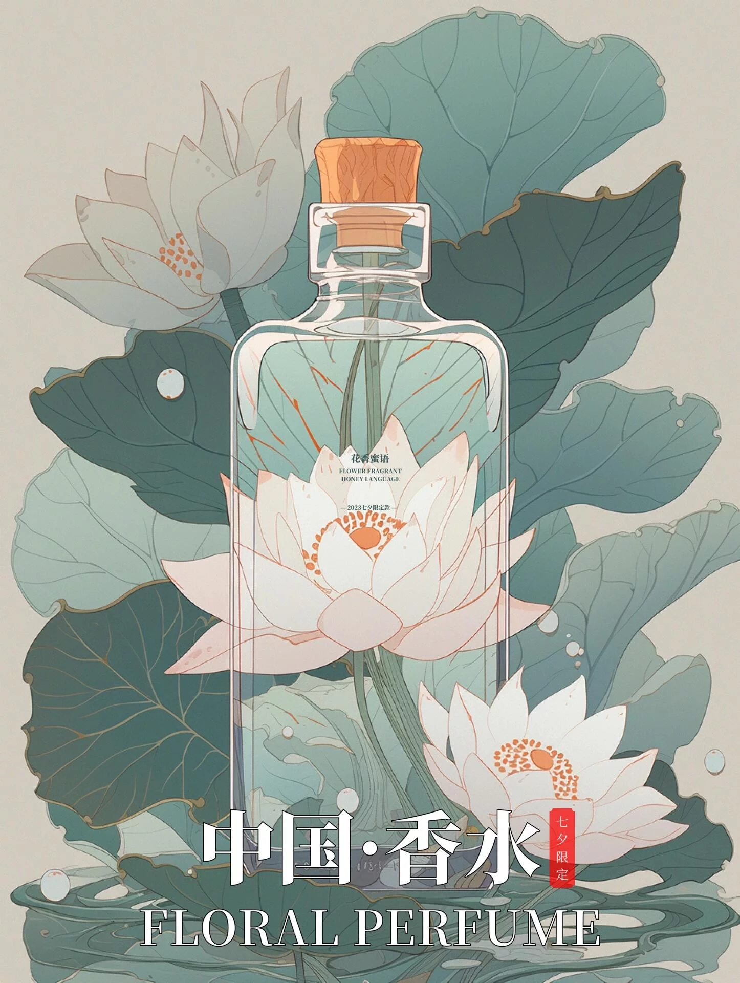 5分钟学会!七夕香水花束海报这样画,小众高级感拉满!