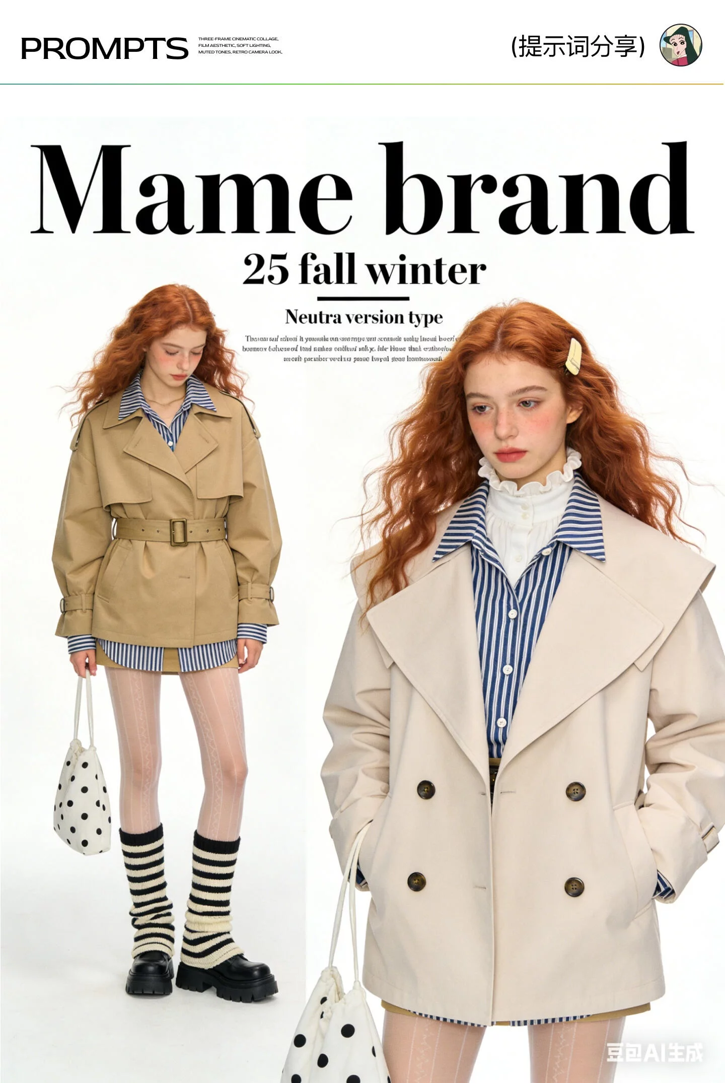 懒人直出杂志大片！法式杂志风json提示词灵感