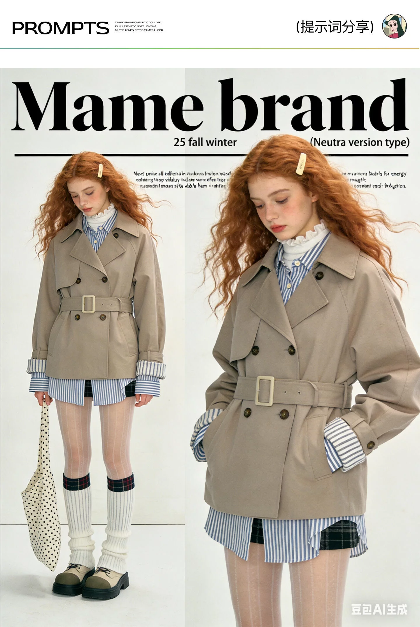 懒人直出杂志大片！法式杂志风json提示词灵感