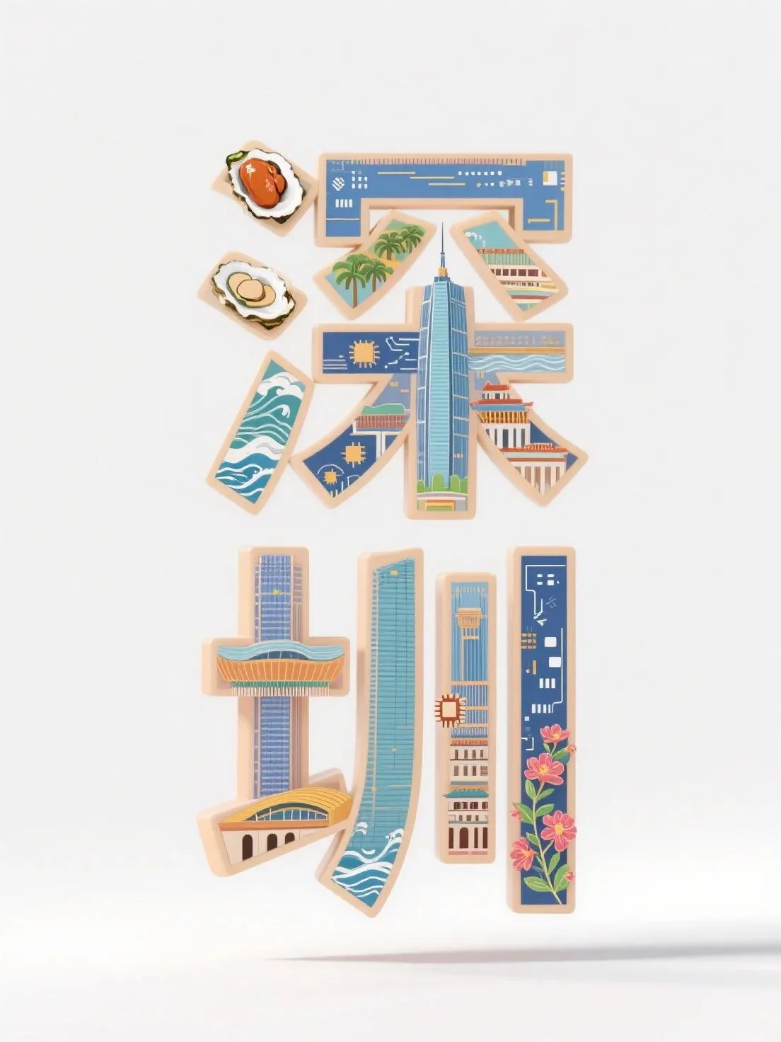 AI秒出图！10大城市的乐高字体提示词直接抄作业！