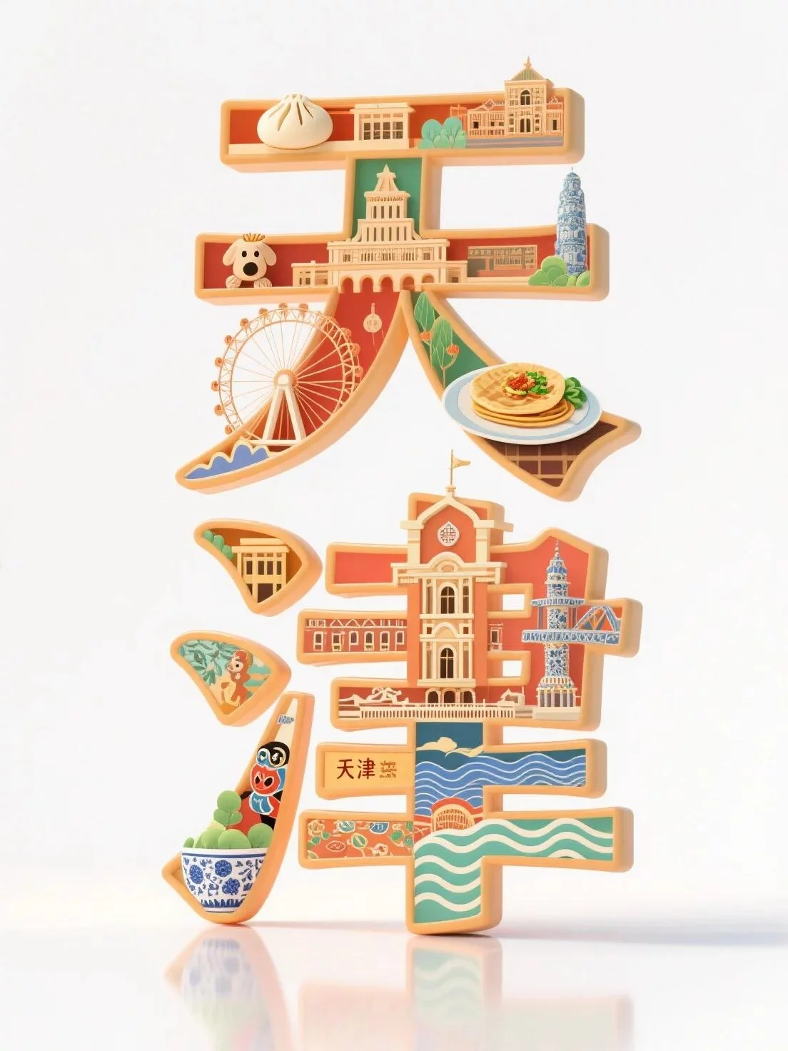 AI秒出图！10大城市的乐高字体提示词直接抄作业！