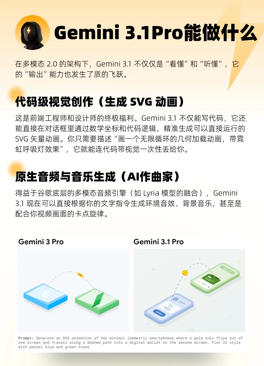 每天1分钟AI充电！1条指令Gemini生成SVG动态网页