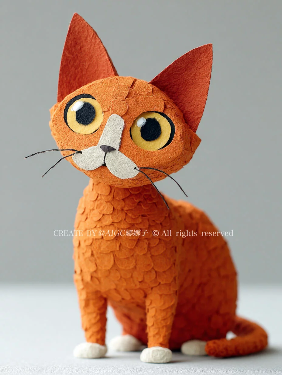 治愈感拉满的Sref！3分钟做出超治愈立体纸艺萌宠